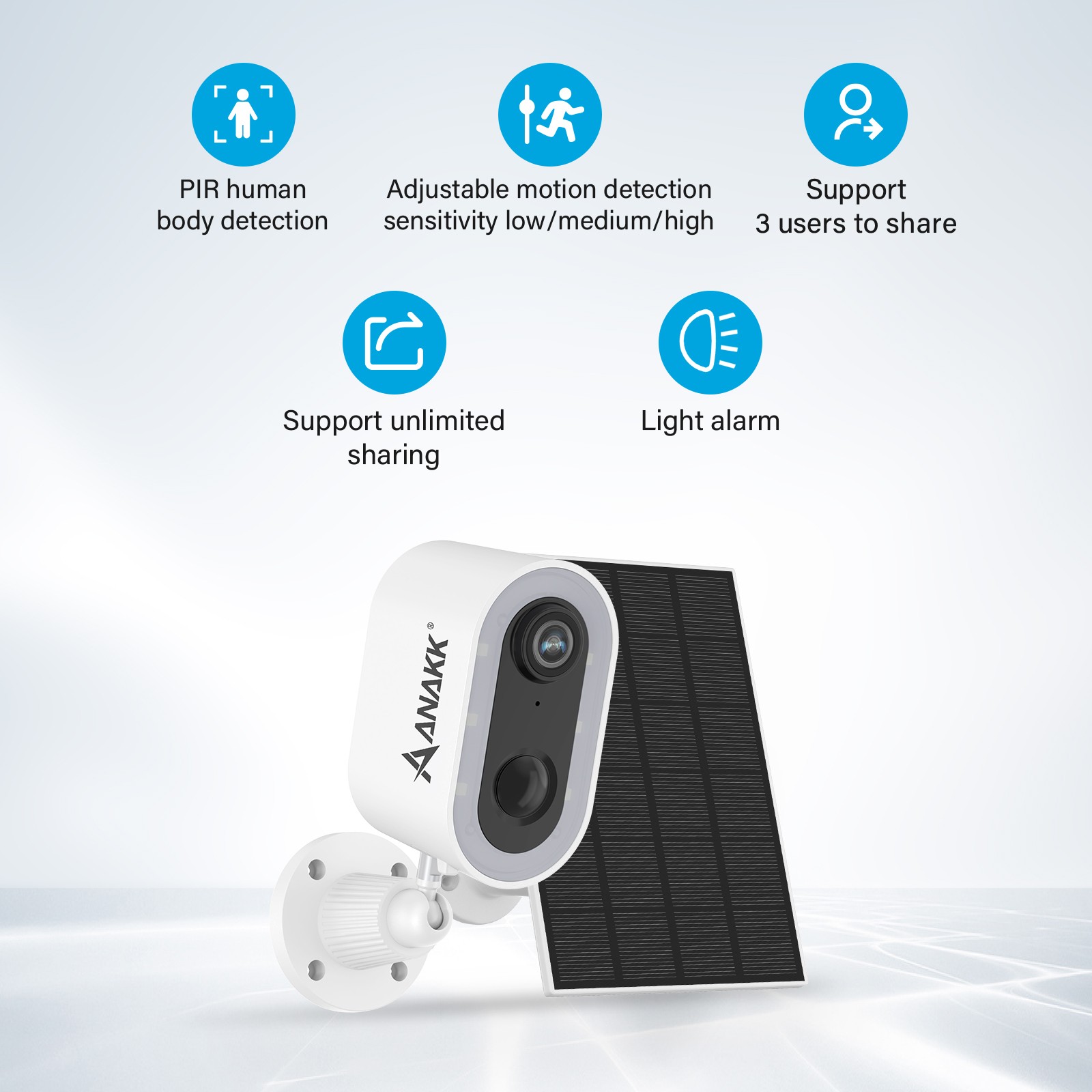 Solar Wireless Wifi Outdoor Security Camera with Monitor & 64G Card Night Vision