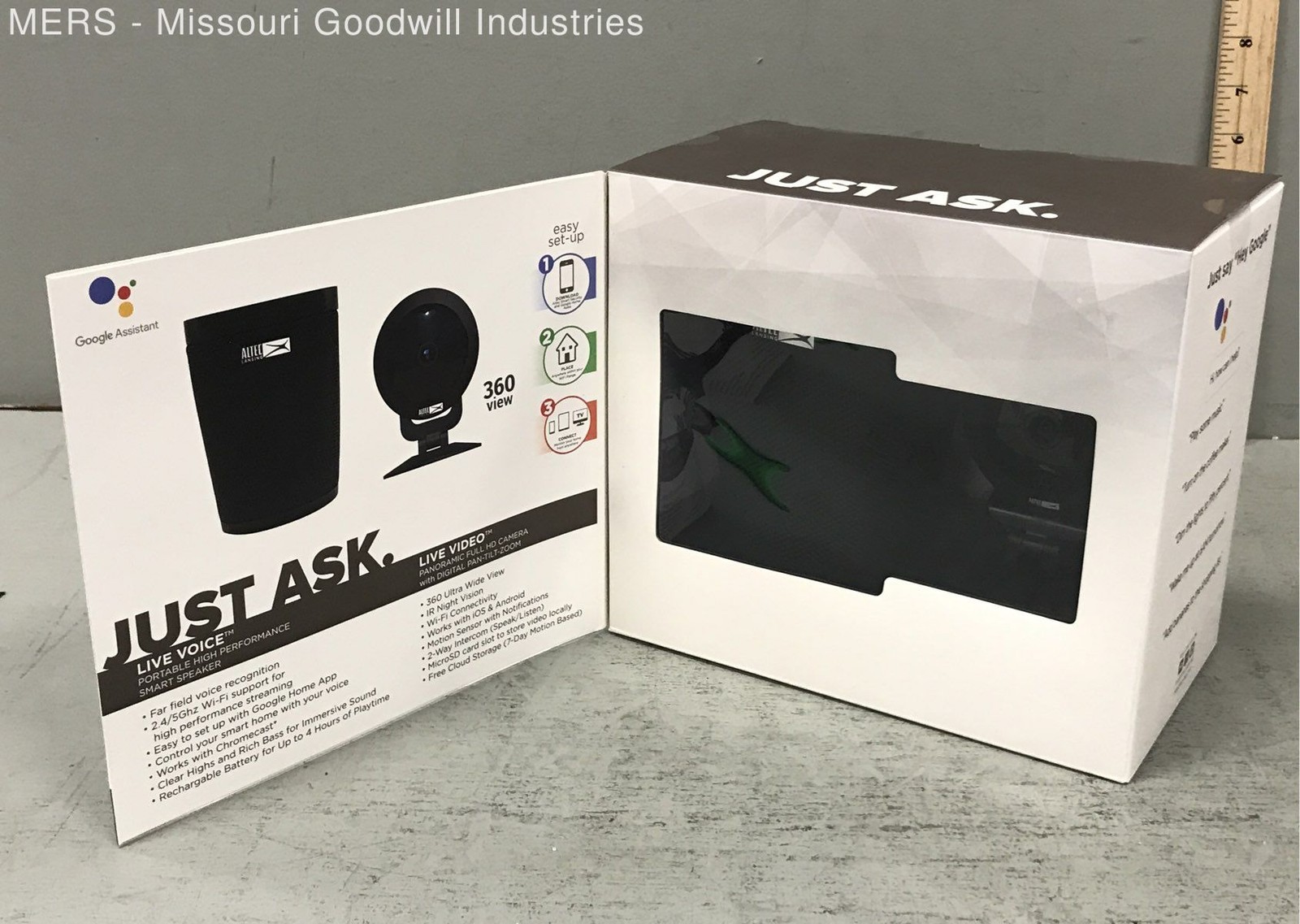 Altec Lansing ASH-100-9-WAL Smart Security System 1080p Camera Google Assistant