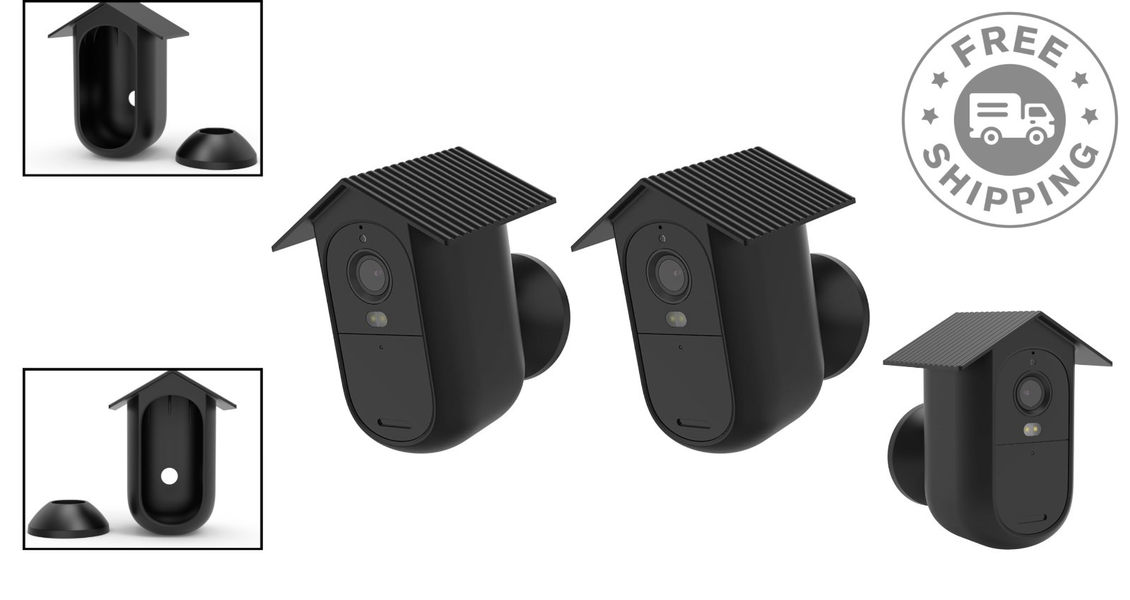 Black Silicone Skin for Arlo Essential 2nd Gen Camera – 2 Pack, Water-Resistant