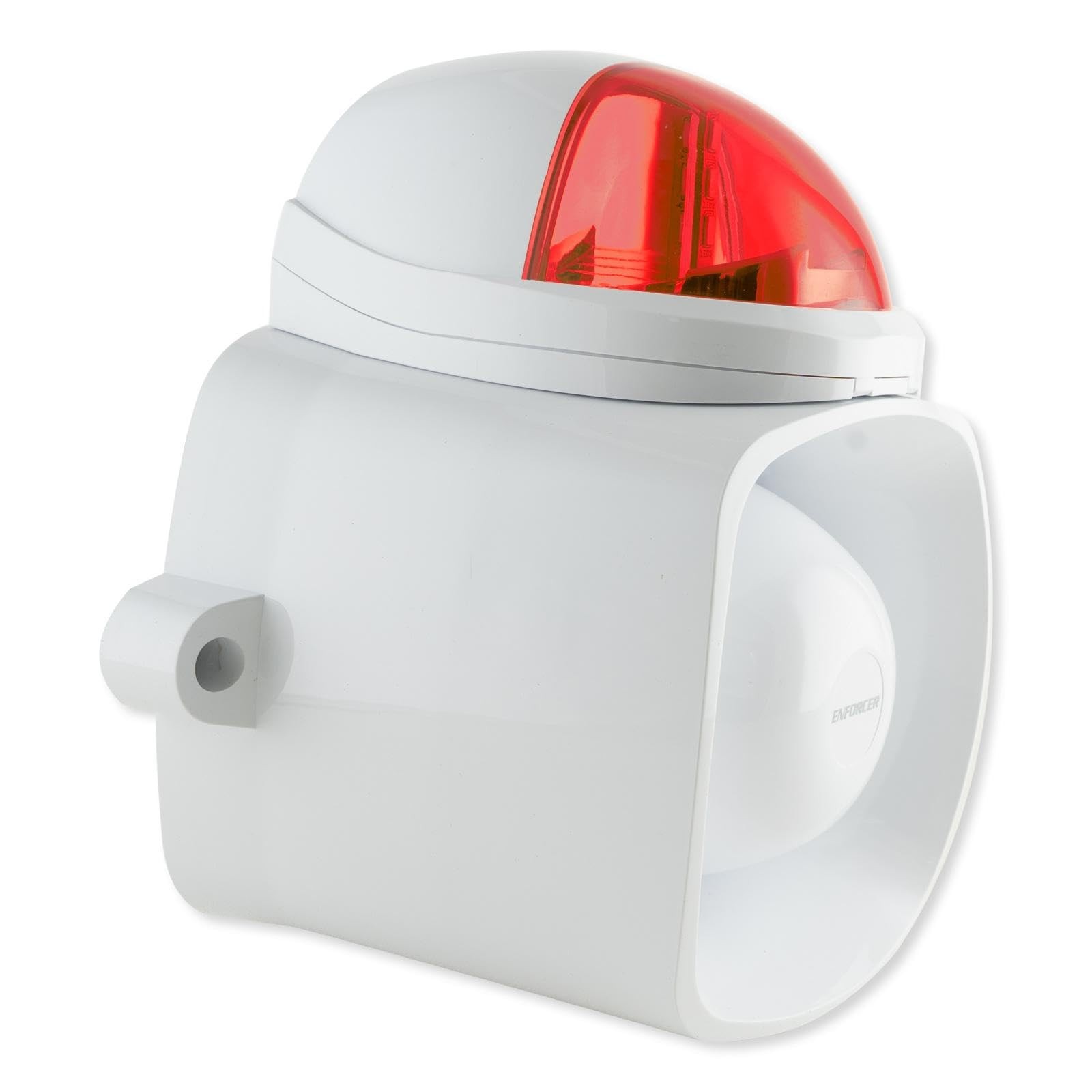 SH-816S-SQ/R Enforcer Siren/Strobe with Audio Input, Red