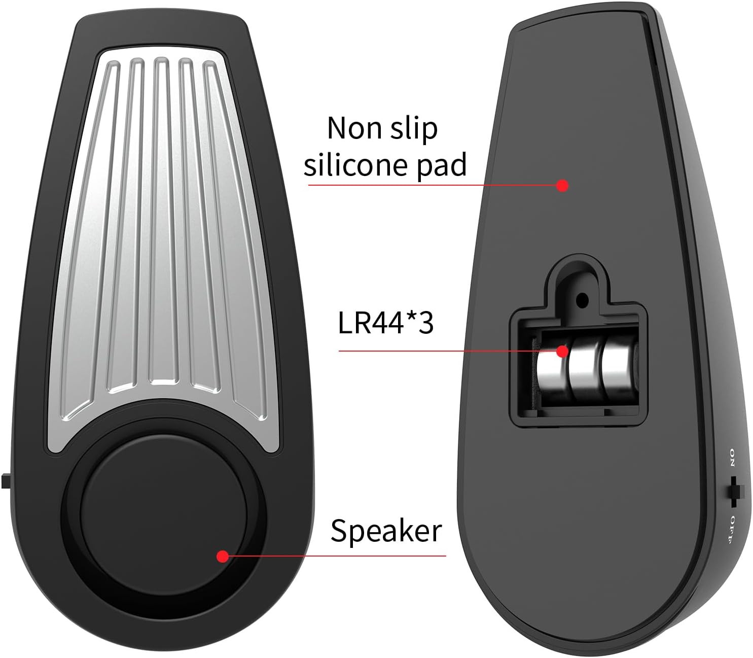 3 Pack Door Stop Alarm for House Bedroom Hotel 130Db Easy Operation Loud Clear S