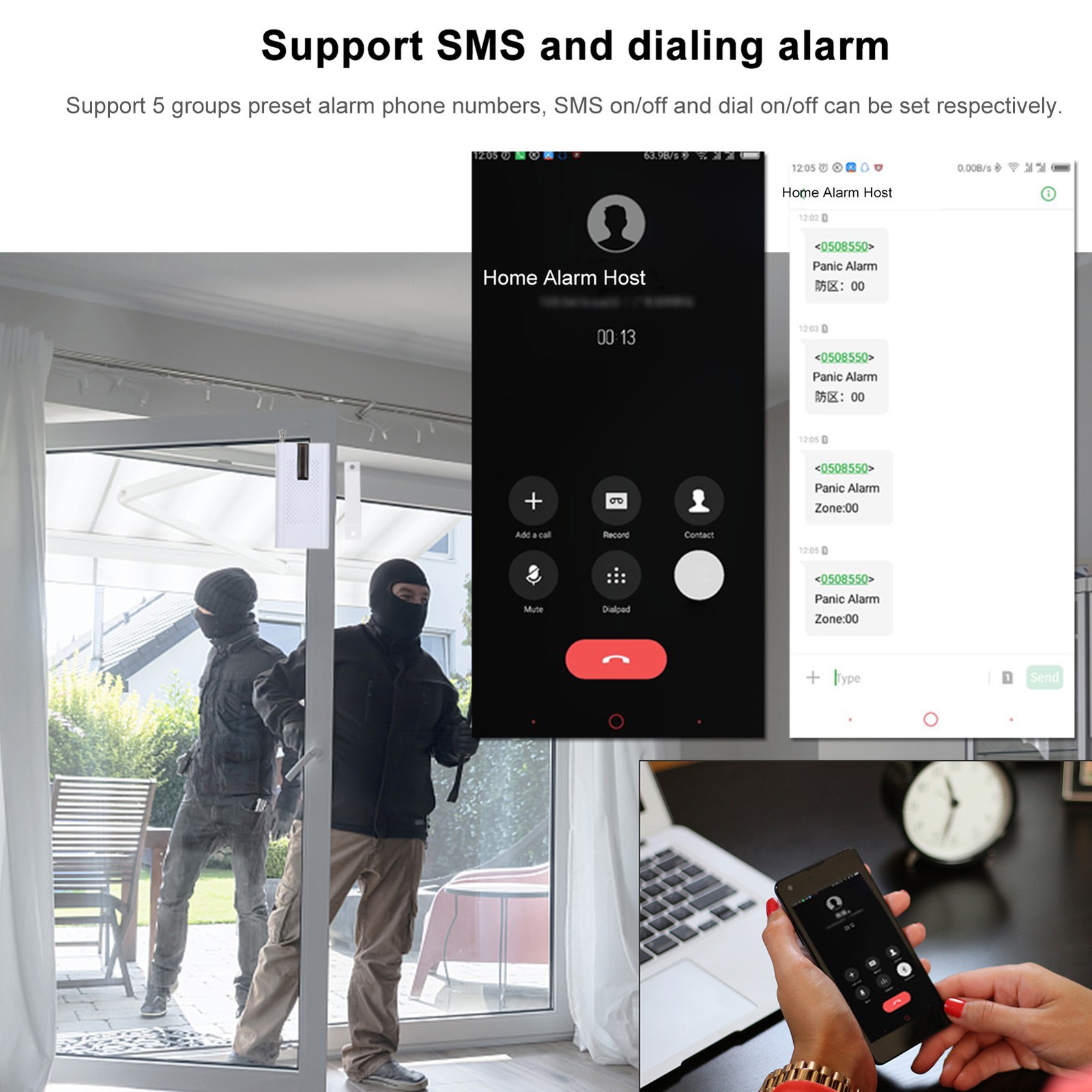 Alarm System for Home Burglar Security 433MHz WiFi GSM Alarm Wireless Tuya Smart