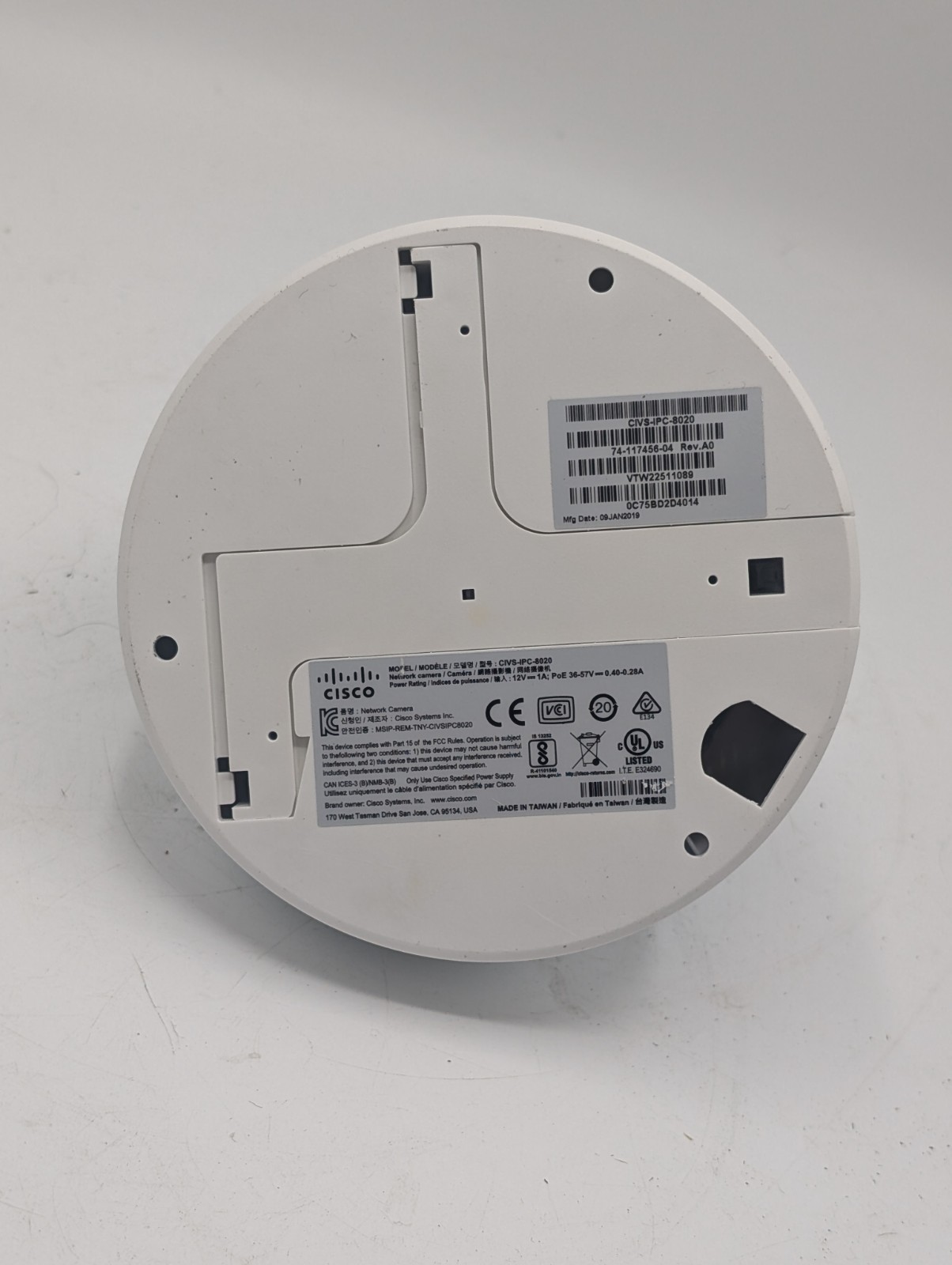 Cisco CIVS-IPC-8020 Network IP Dome Surveillance Camera