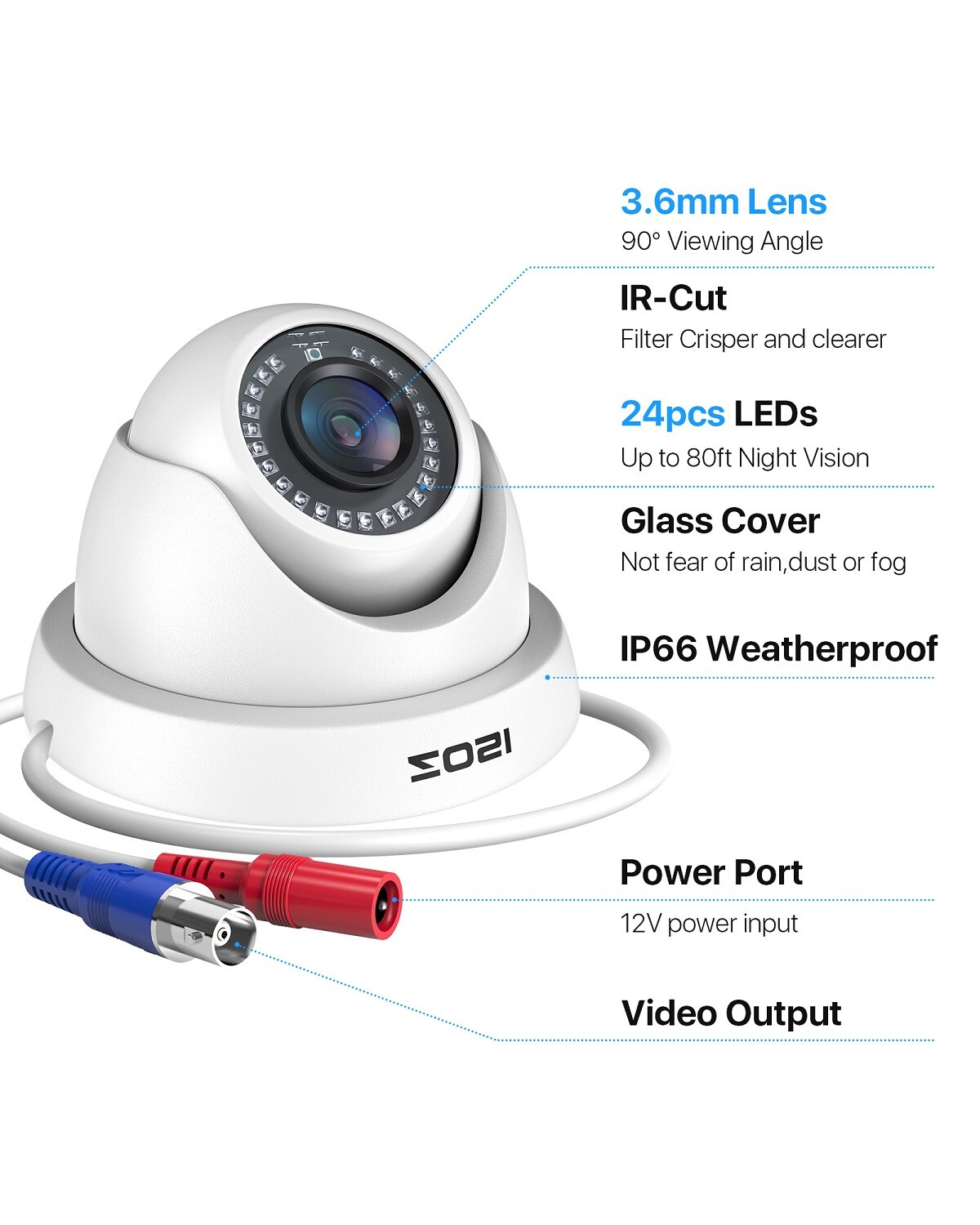 ZOSI H.265+ Security Camera System Wired 1080p Outdoor 8CH 5MP Lite DVR for Home