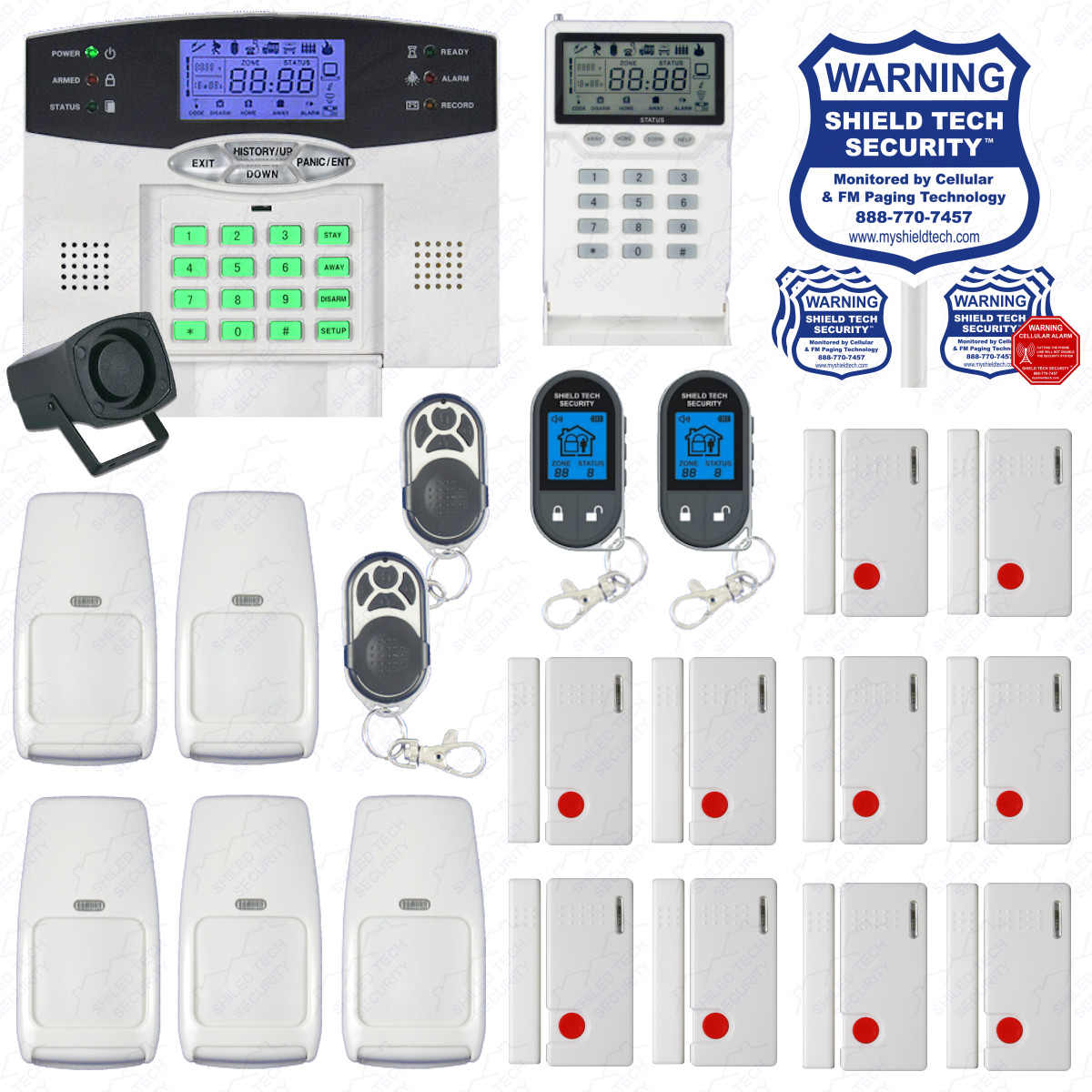WIRELESS HOME SECURITY SYSTEM – LCD BURGLAR FIRE ALARM HOUSE AUTO-DIALER NEW A13