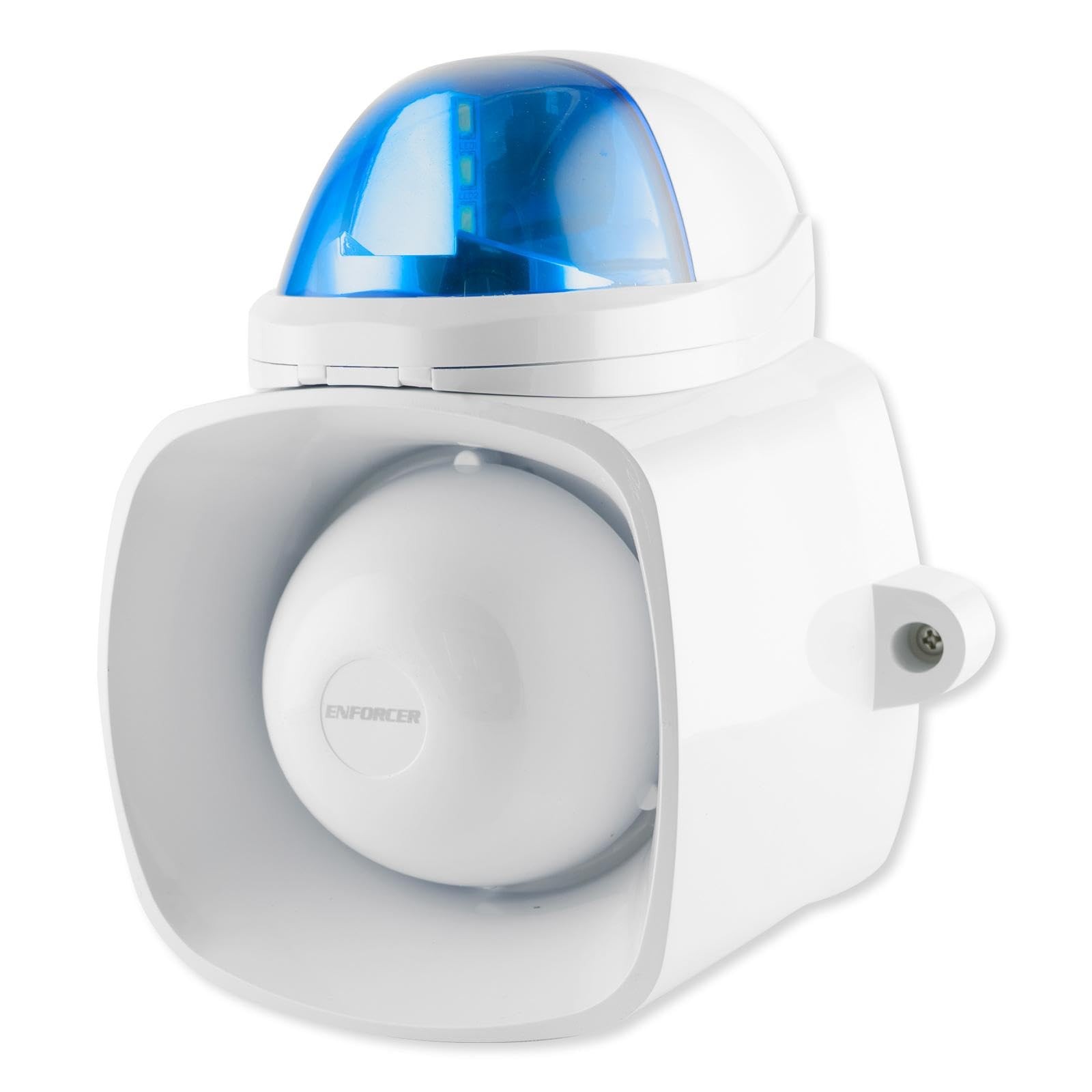 SH-816S-SQ/B Enforcer Siren/Strobe with Audio Input, Blue