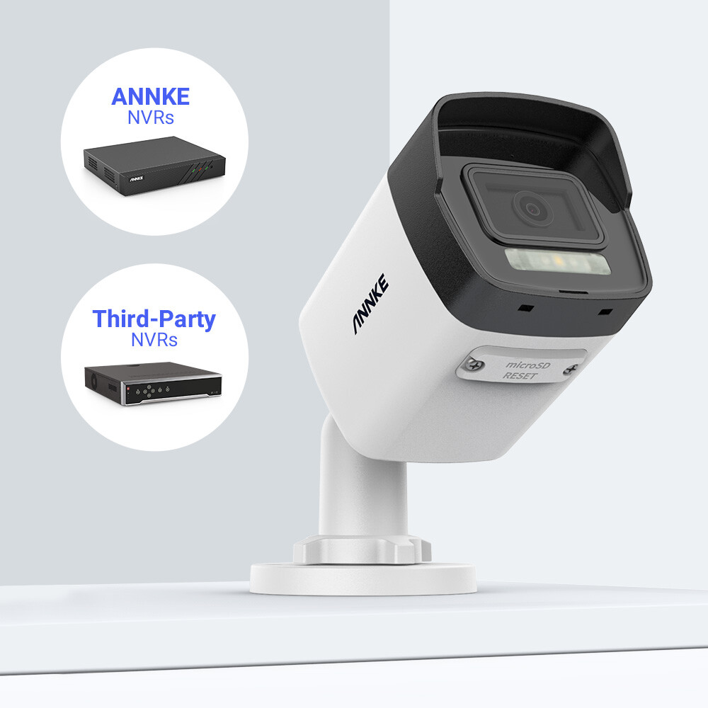ANNKE 4pcs 5MP Audio POE 3K Outdoor Security IP Camera C500P AI Color Night IP67