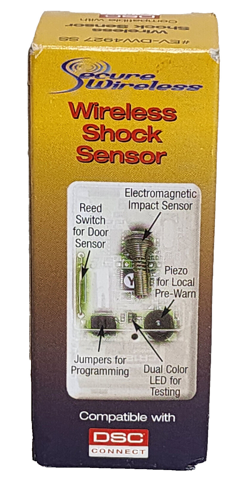 Brand New DSC EV-DW4927 SS Wireless Shock Sensor with Contact