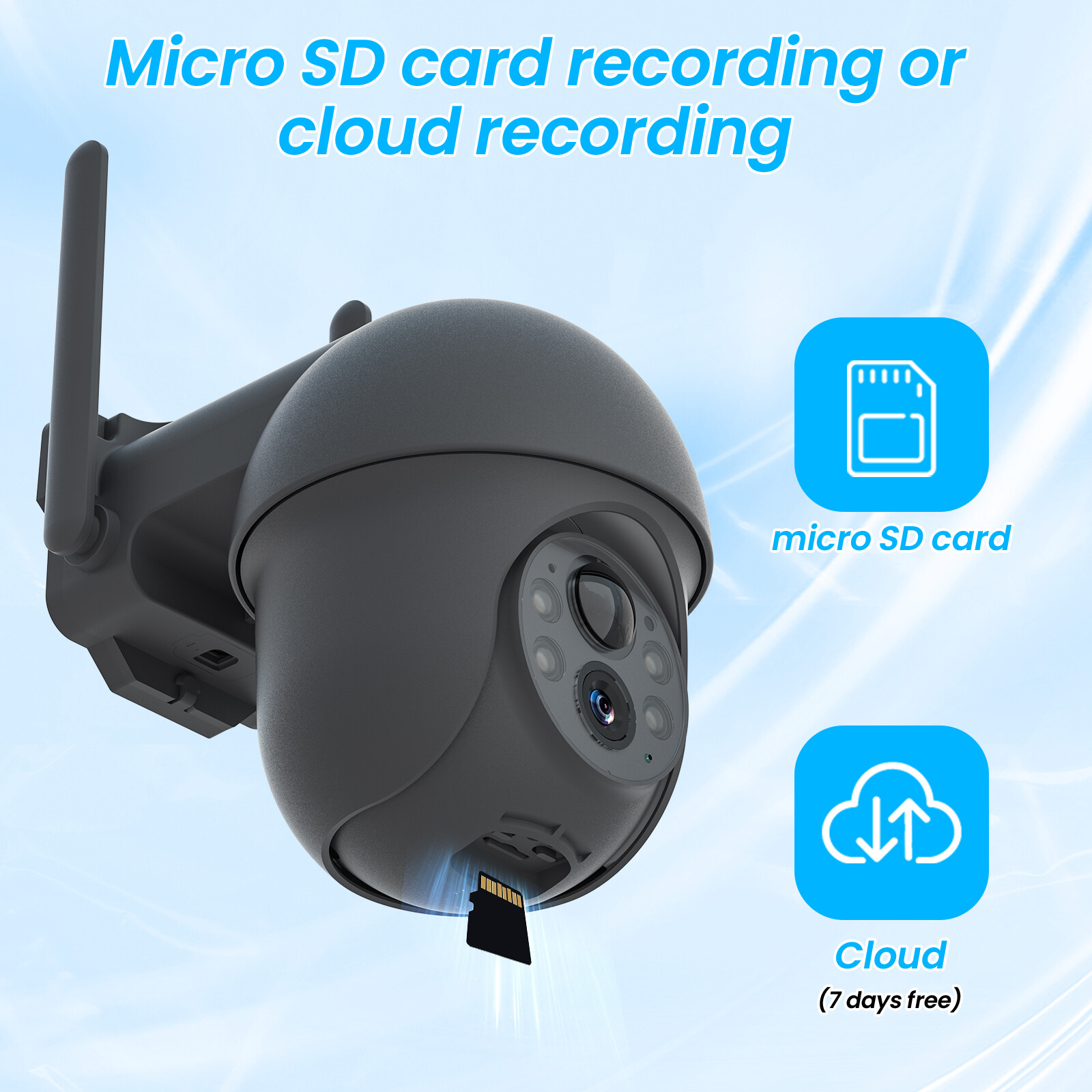 Solar & Battery Powered Outdoor Wireless Audio Security Camera WifI Audio System
