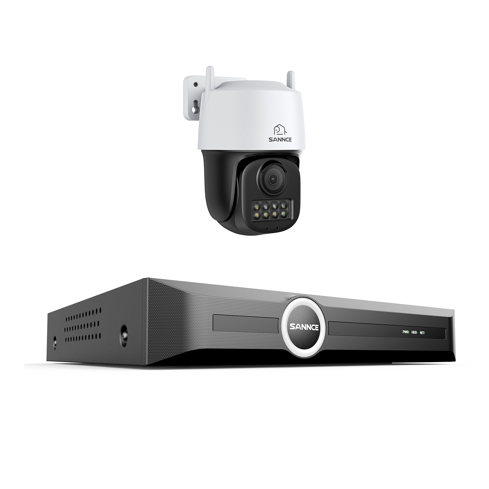 SANNCE 8CH NVR 5MP PT POE Security Camera IP System 3K Two Way Audio Color Night