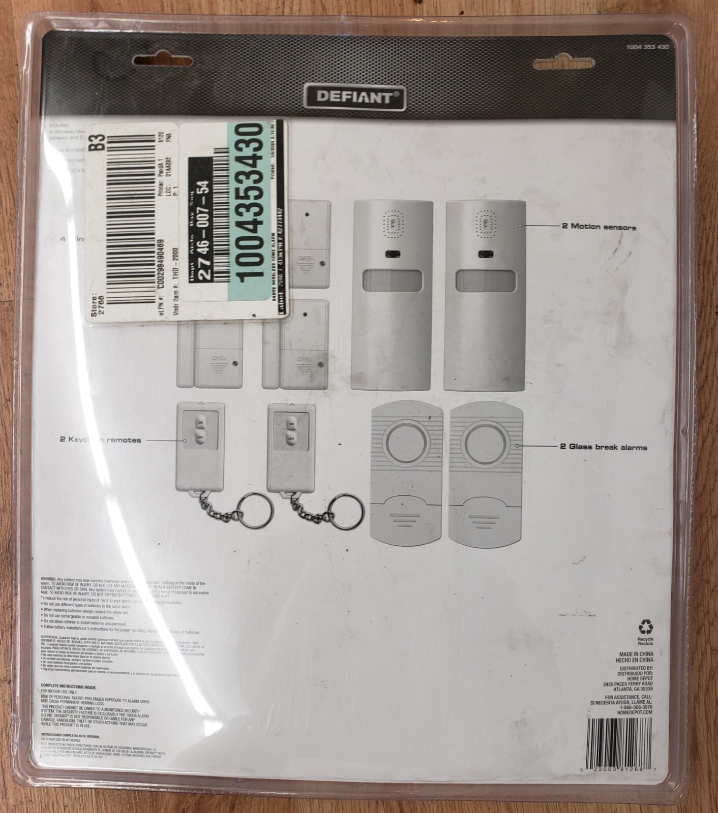 NEW Defiant Wireless Home Protection Alarm System 1004 353 430