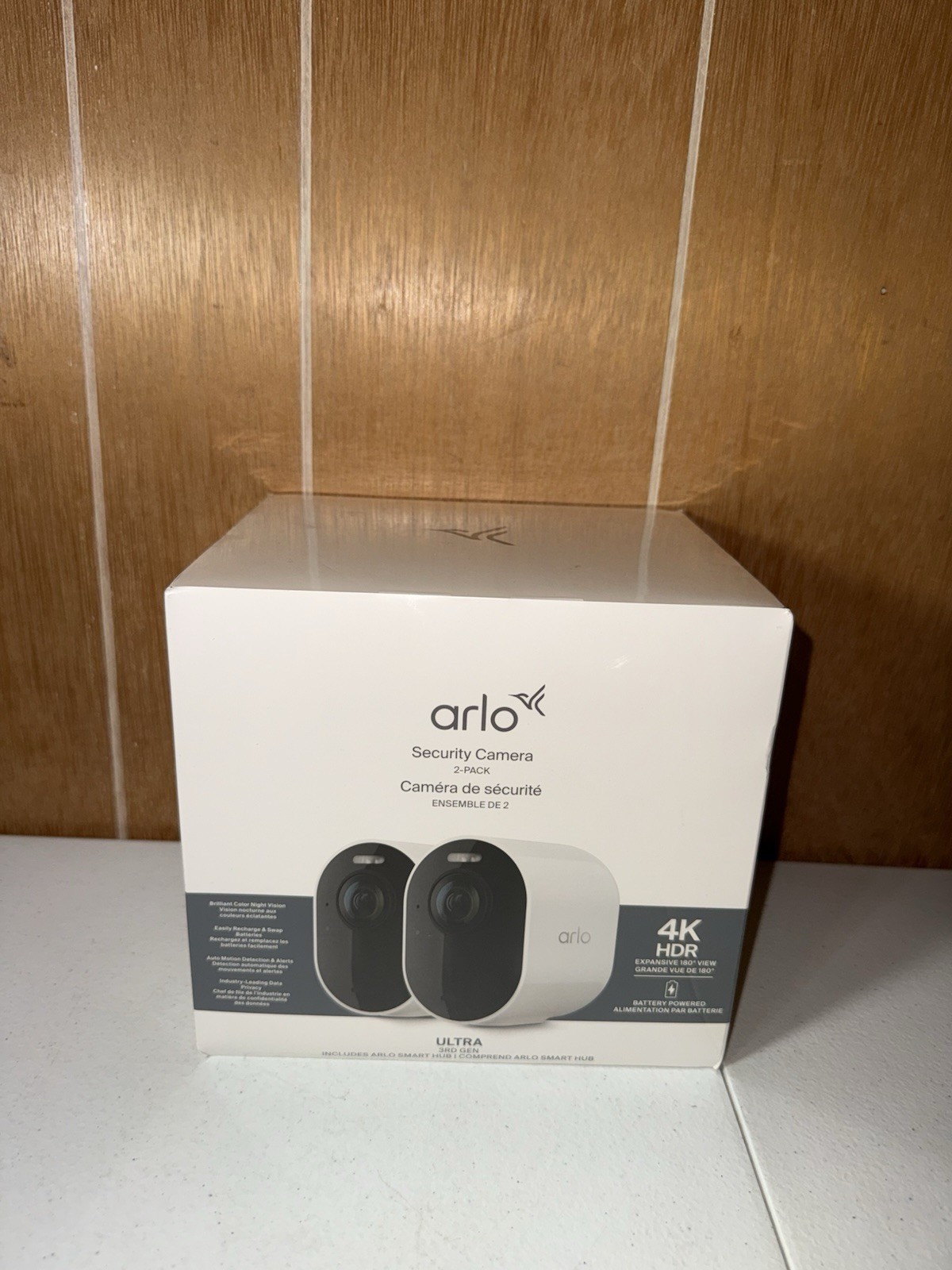 Arlo Ultra Security Camera 4K 3rd Gen 2025 Release 2 Cameras with Smart Hub NEW