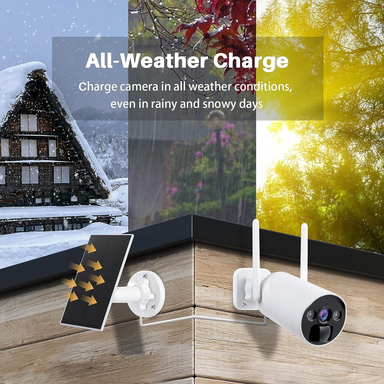 Home CCTV 4MP Outdoor Solar Wireless Security Camera System 10CH NVR 500G HDD
