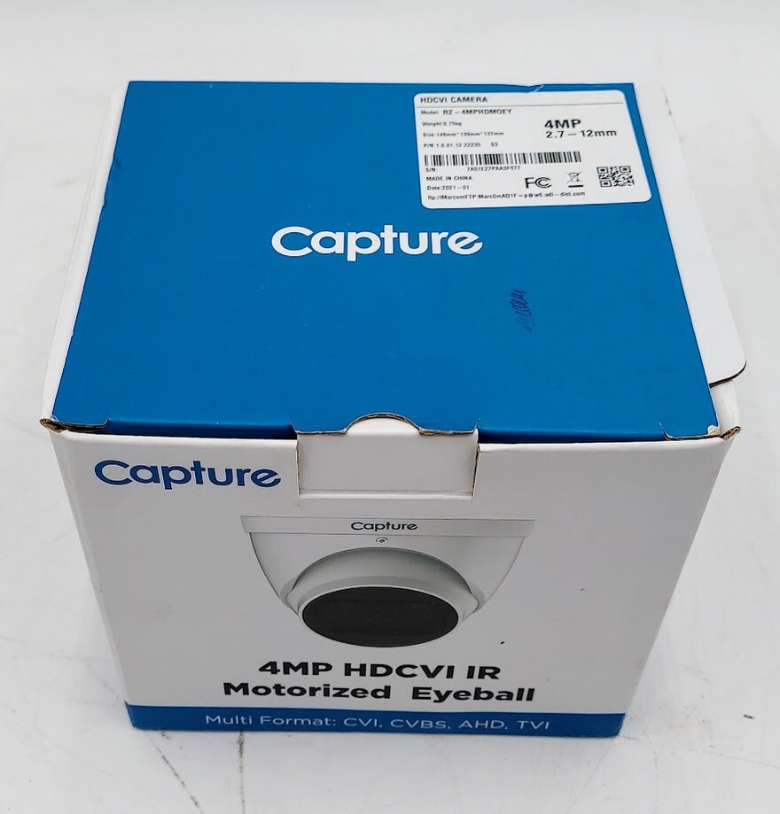 CAPTURE 4MP HDCVI IR MOTORIZED EYEBALL R2-4MPHDMOEY