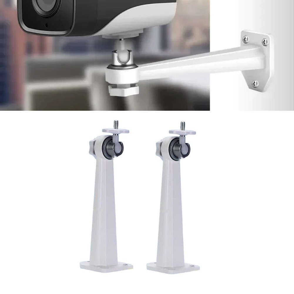 Mounting Brackets for CCTV Cameras Adjustable Angle White Finish 2 Pack