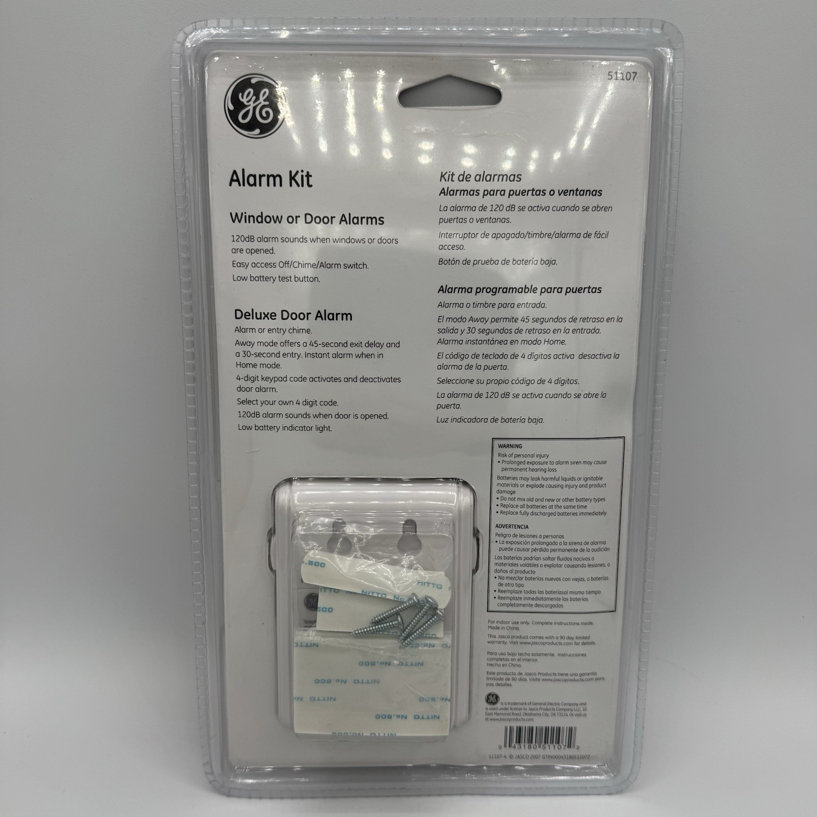GE Personal Security Alarm Kit #51107 – Window or Door Alarm – New in Package