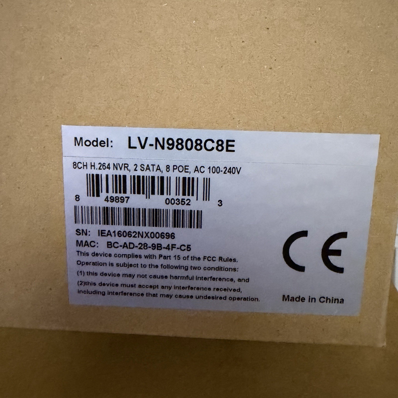 LaView LV-KN988P86A4 Premium IP Surveillance System 8 Channel NVR + 6 Cams (3TB)