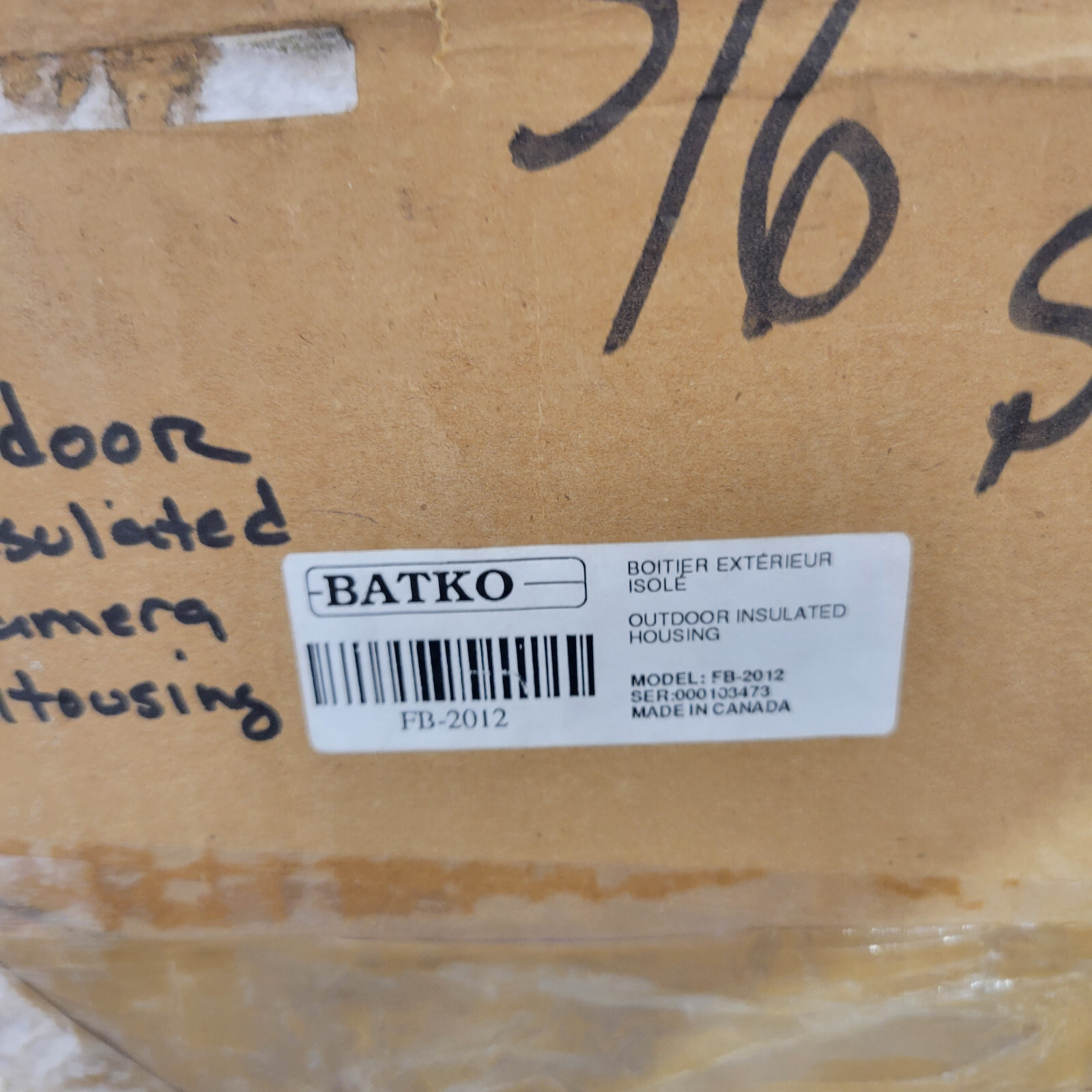 Batko FB-2012 Outdoor Insulated Housing