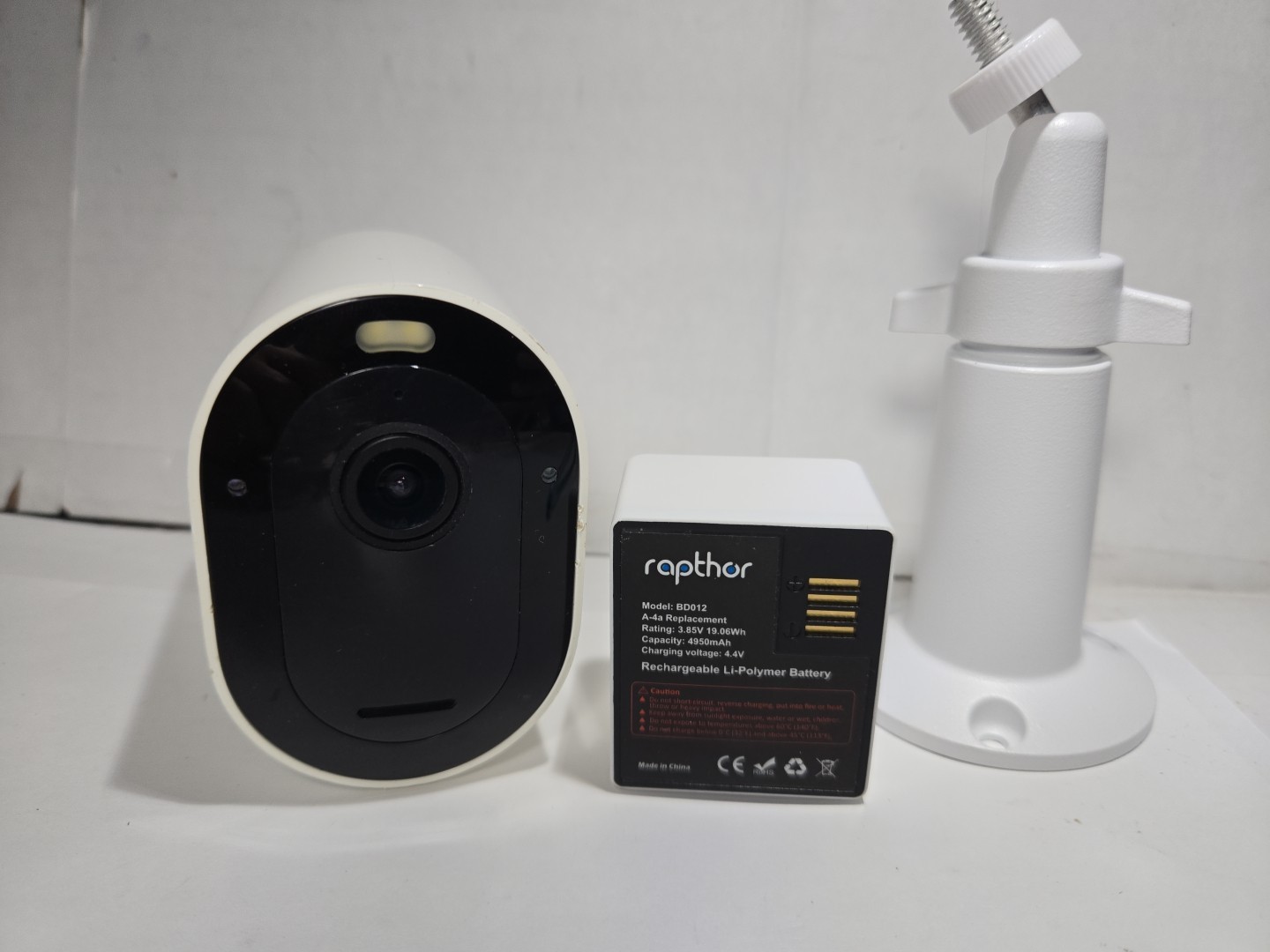 Arlo Pro 4 Security Camera Add On Wireless 2K Color Night Vision VMC4041P White