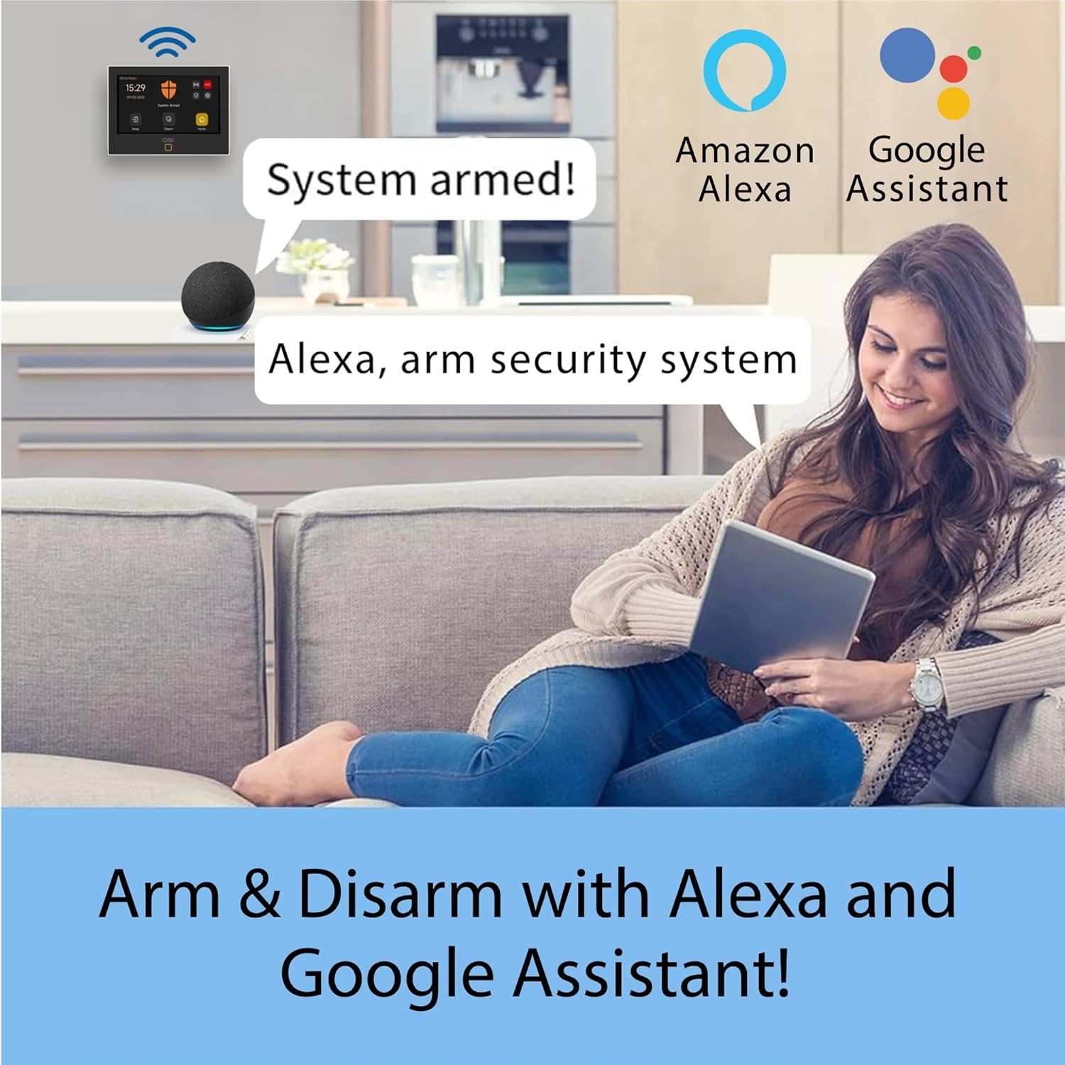 Alarm System for Home Security Gen 211 piece. DIY, Touch Screen, Motion Detec…