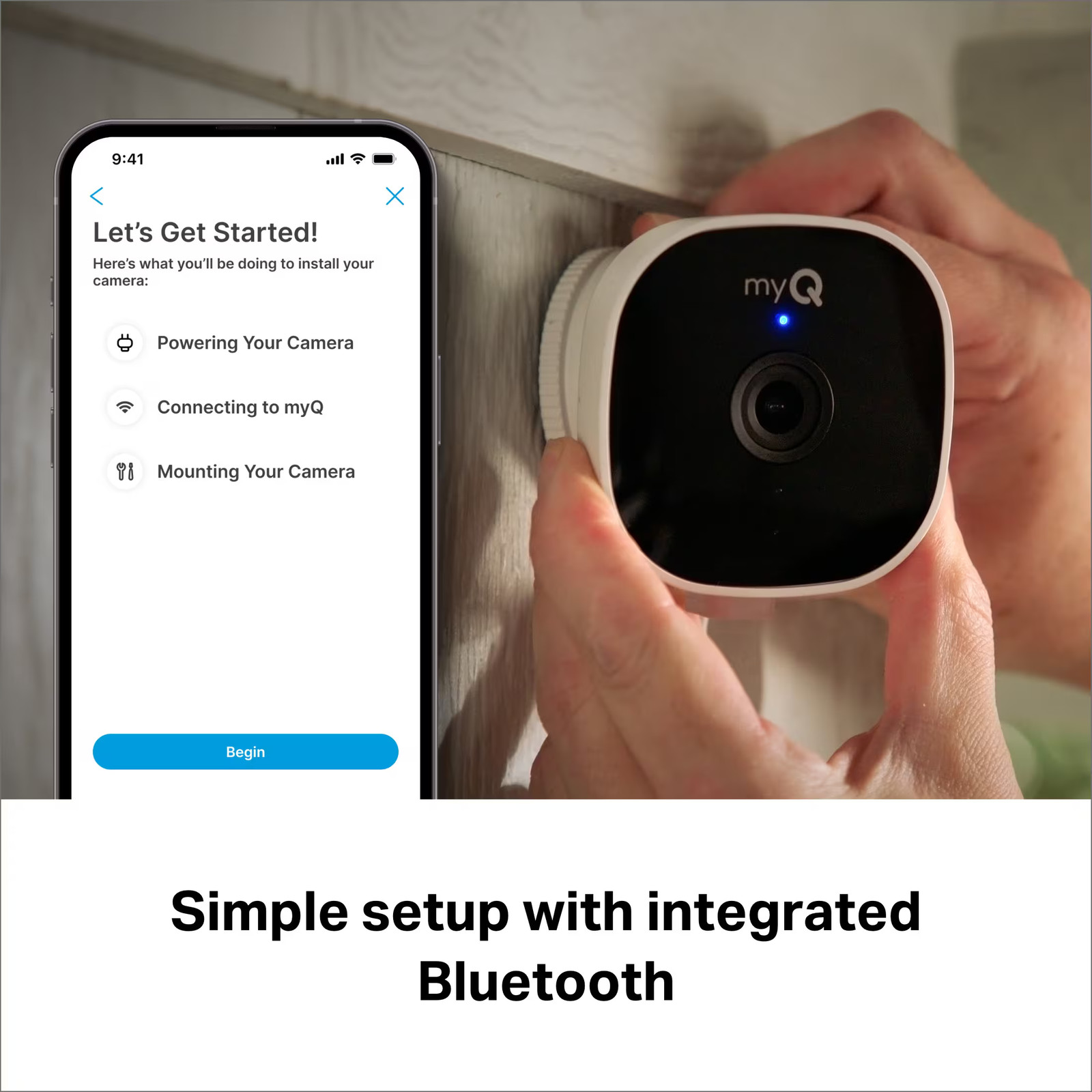 Chamberlain – myQ Smart Outdoor Home Security Camera – White