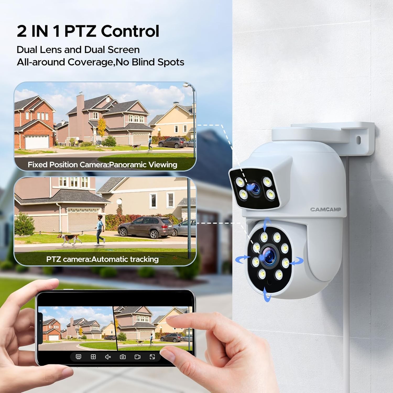 CAMCAMP POE CCTV 4MP IR Security Camera System 4K NVR Home Surveillance Outdoor