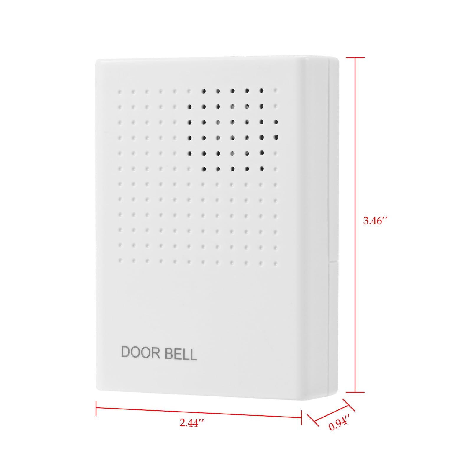 12V Wired Doorbell Chime for Access Control System, Loud 90dB Ding Dong White