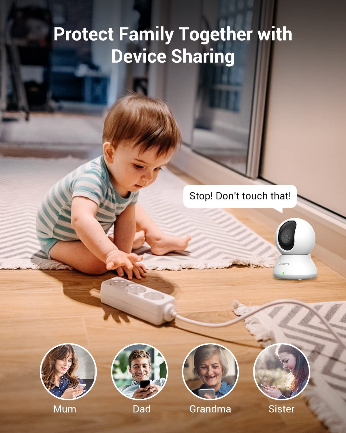 blurams 5G Cameras for Home Security, 2K Pet Camera with Grey – 2.4GHz/5GHz