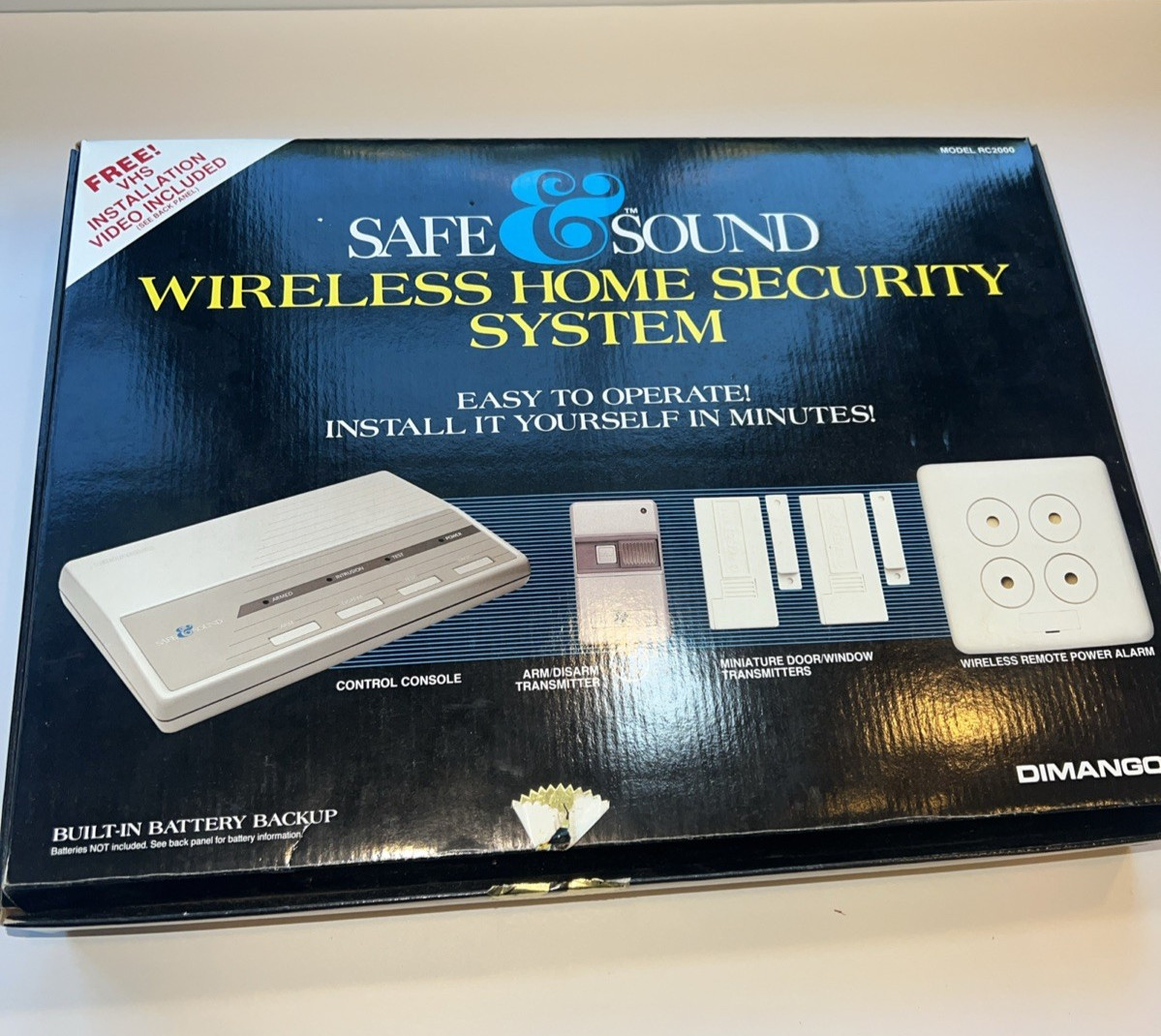 Vintage Dimango Safe and Sound Wireless Home Security System RC2000