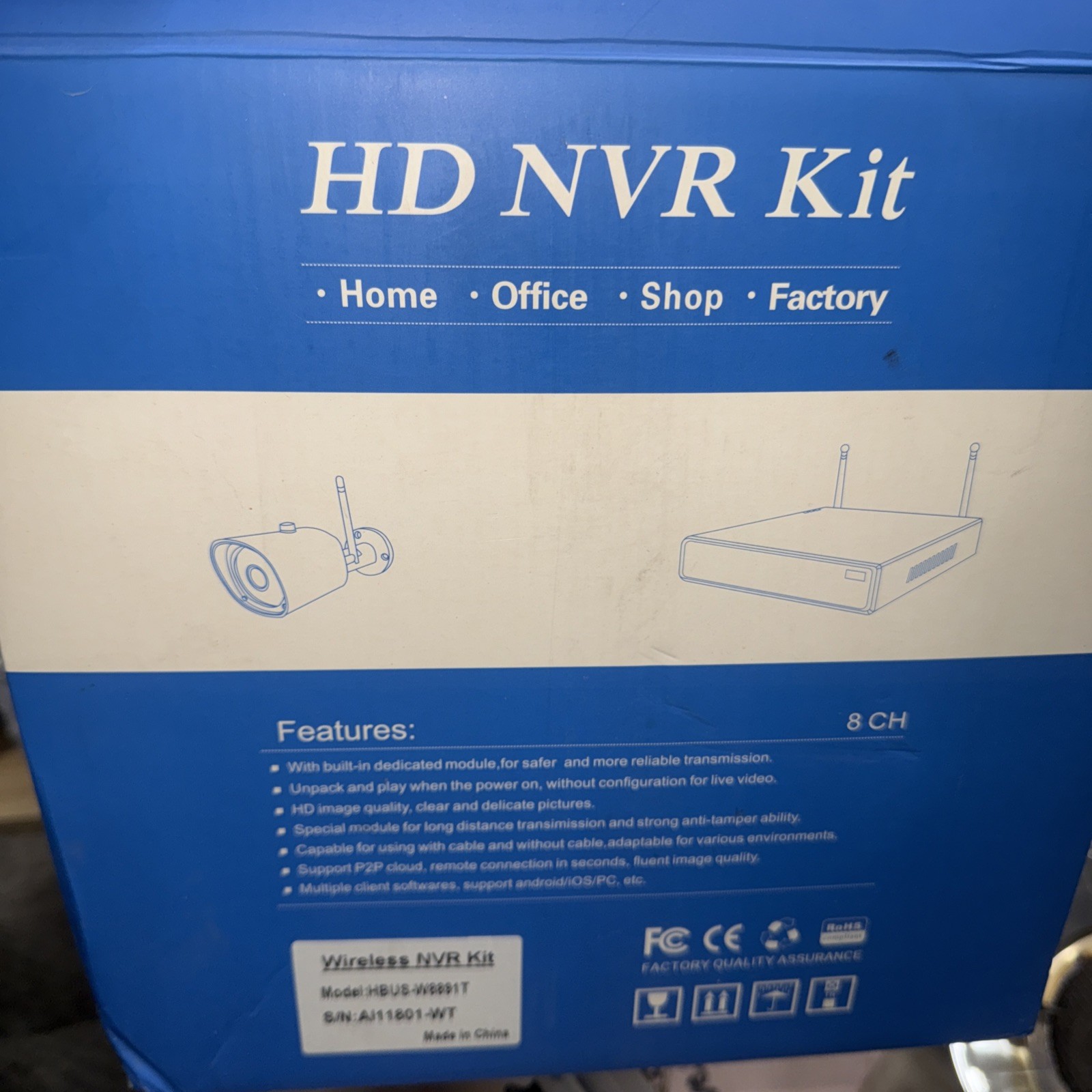 8CH 4K Security Camera System NVR 8MP PoE IP Camera Wired Night Vision 2TB HDD
