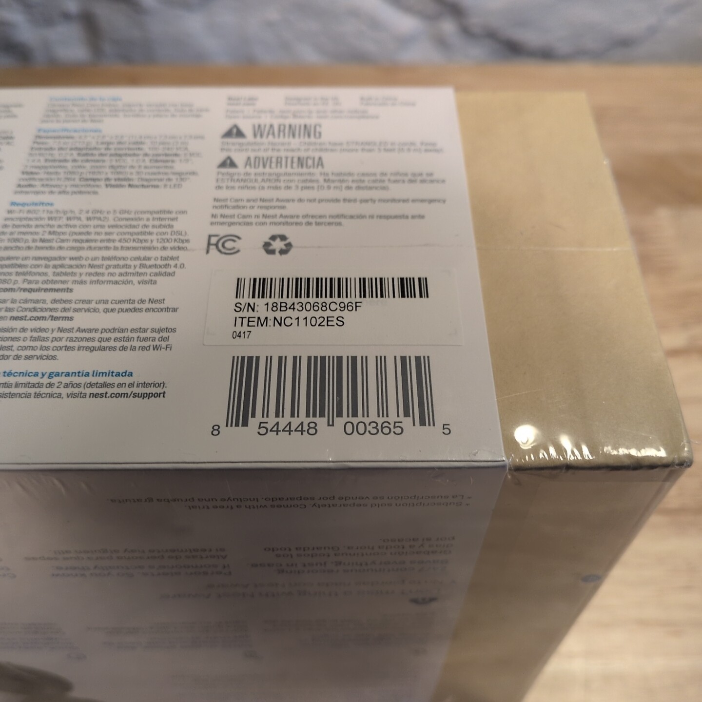 New Factory Sealed Google Nest Cam Indoor Black 1st Generation A0005-NC1102ES
