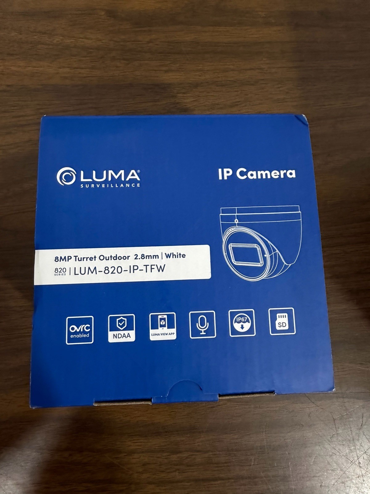 Luma Surveillance LUM-820-IP-TFW 8MP IP Turret Camera White Microphone PRICE (1)