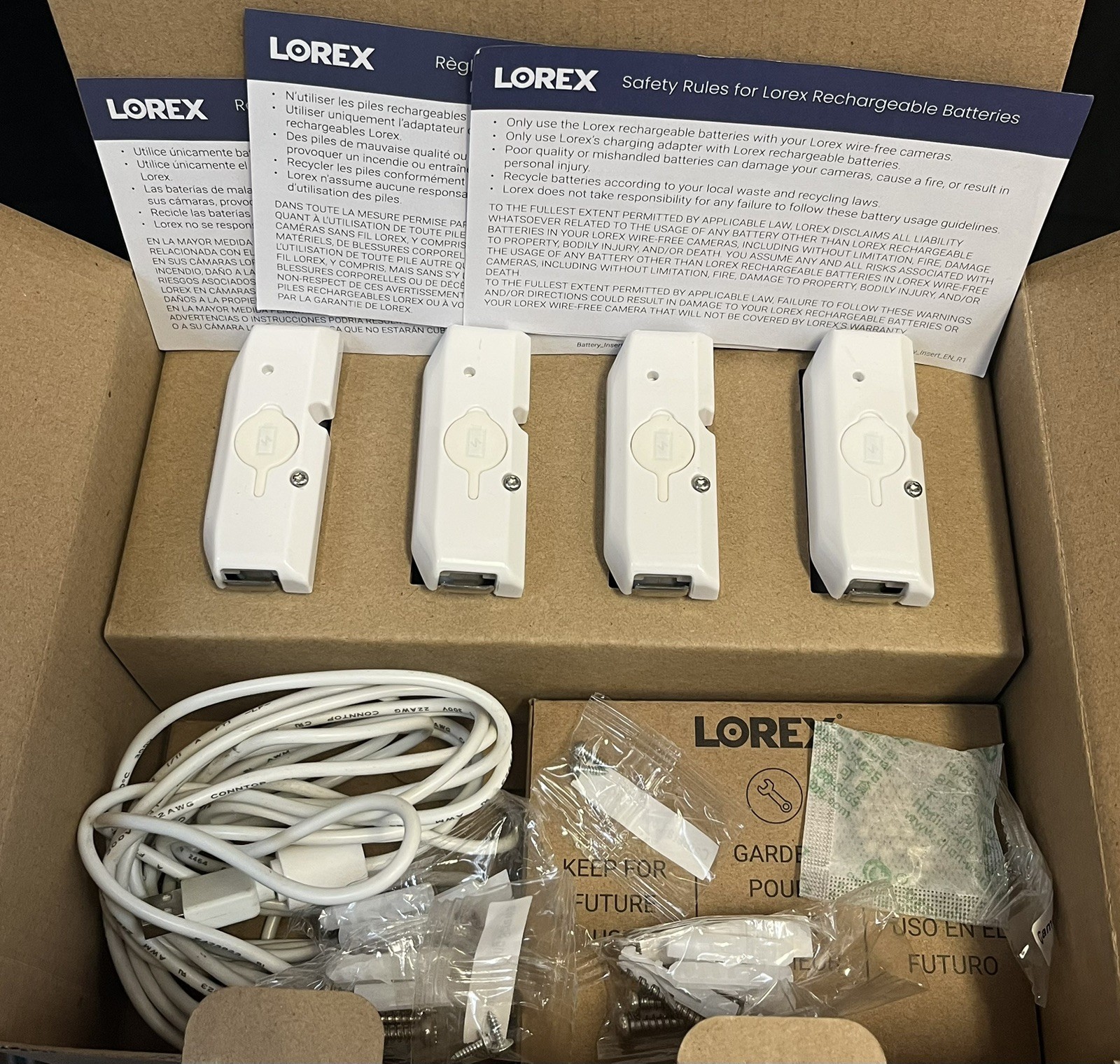 Lorex 2K 32GB NVR System with 4 Outdoor Battery Security Cameras FOR PARTS