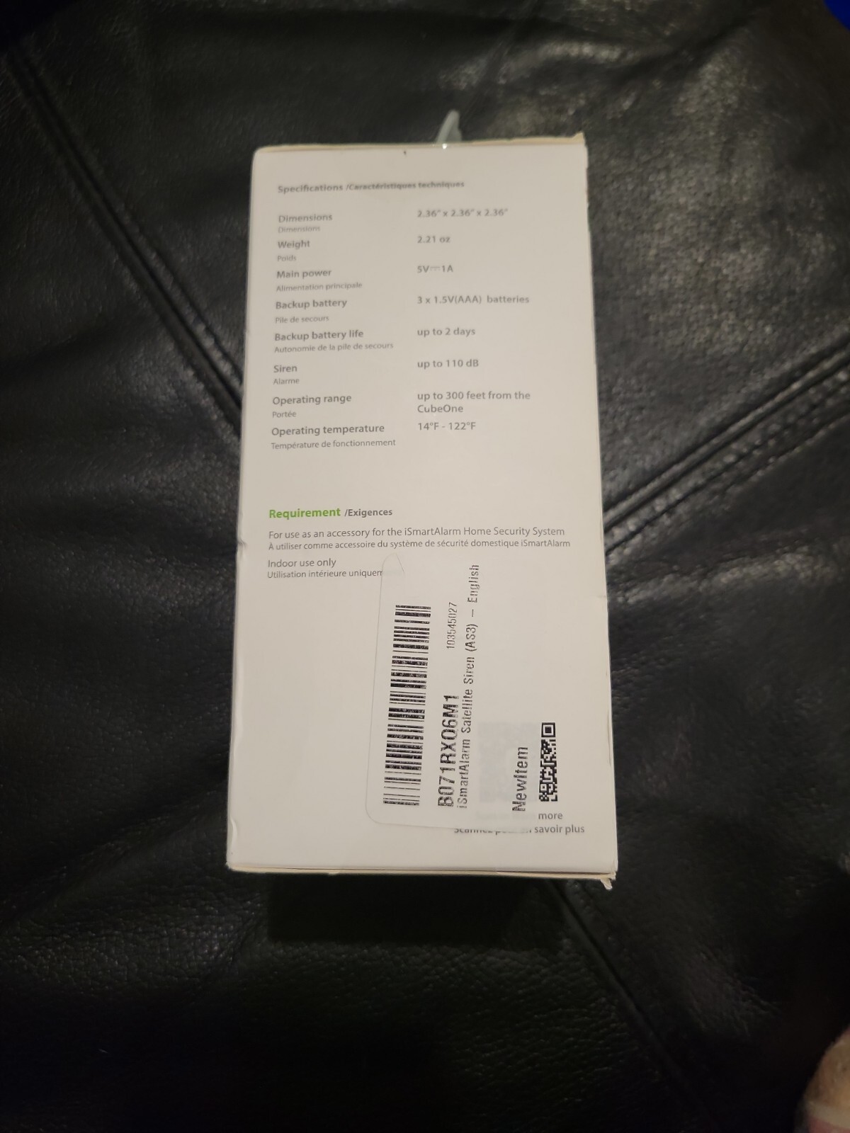 iSmartAlarm Satellite Siren (AS3) – English