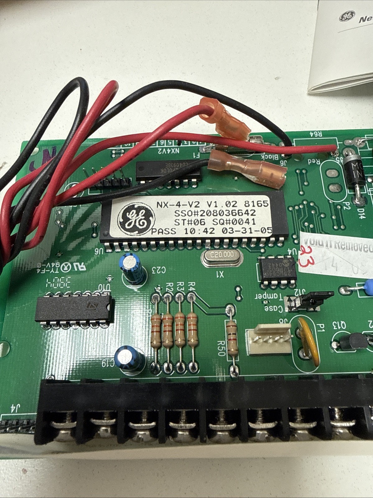 GE CADDYX Interlogix NX-4-V2 KIT 6032 Security System Control board NEW