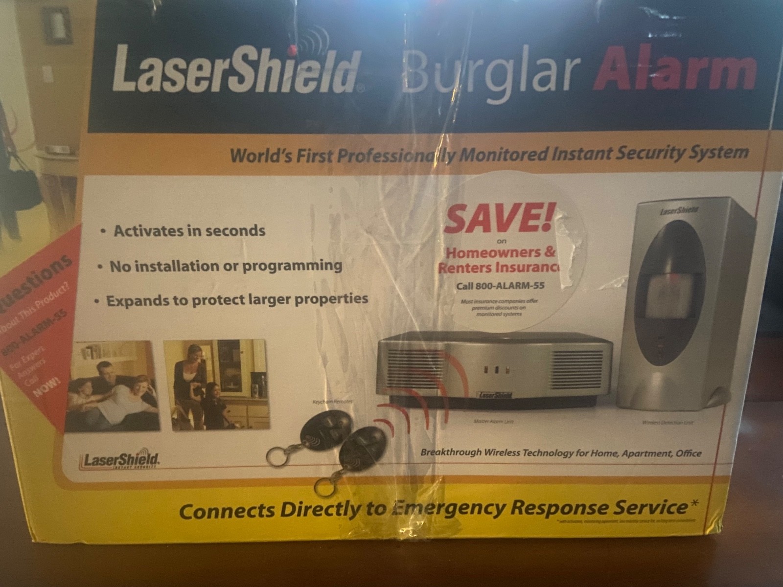 LaserShield Home Security in a Box Plug-N-Go System • Alarm Kit