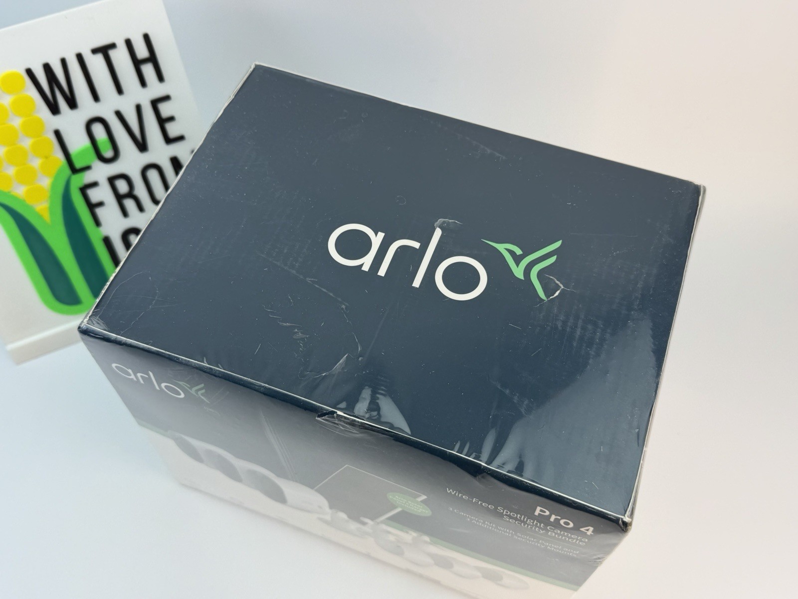 New! Arlo Pro 4 3-Cam Kit with Bonus Solar Panel – White – New