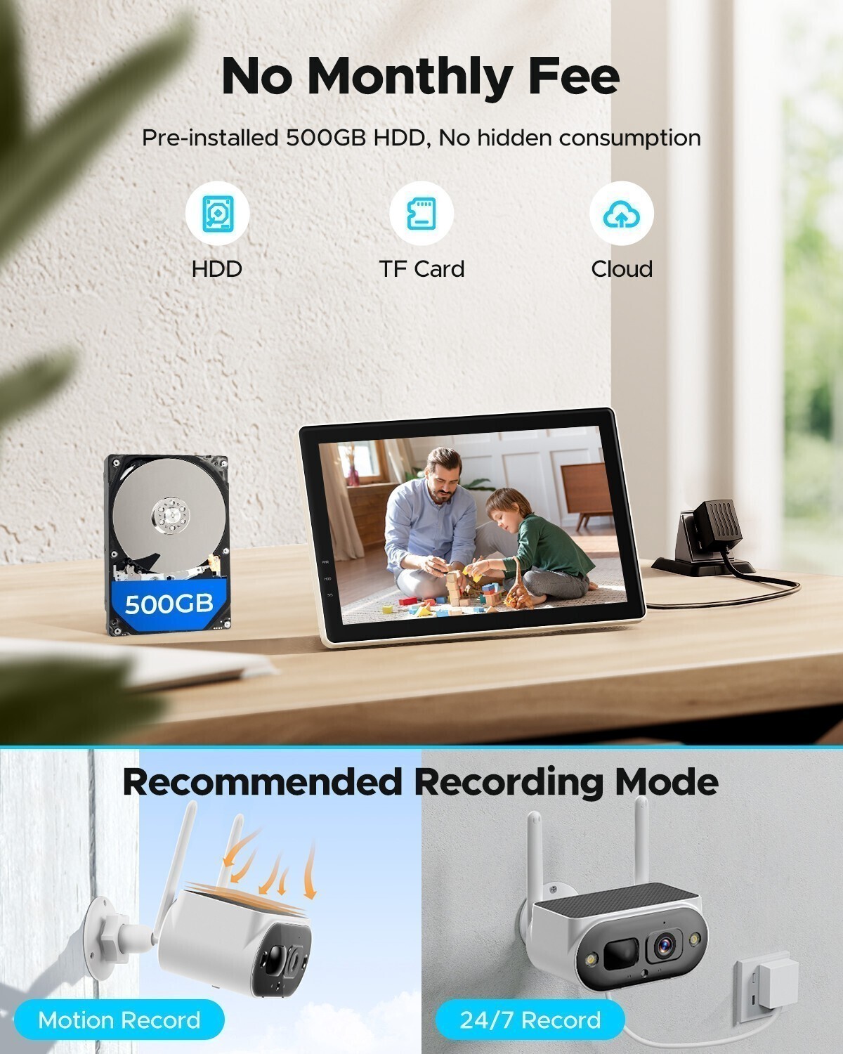 4MP CCTV Camera System Security Wireless Home 10CH Monitor NVR Outdoor HDD Audio