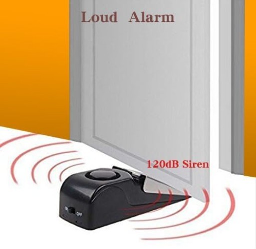 120DB Door Stop Alarm – Pack of 2, Compact & Portable Security Solution