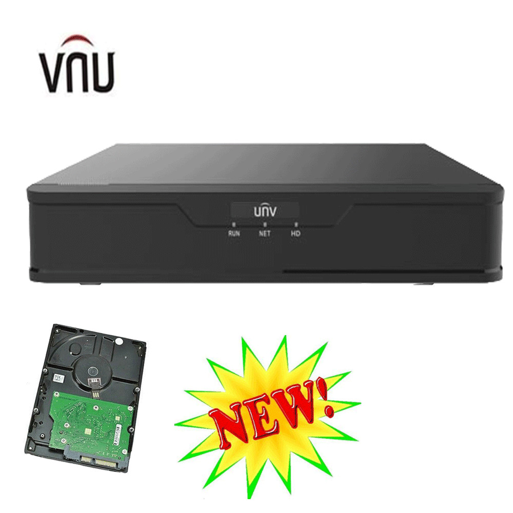 Uniview UNV 4CH 4PoE Ultra265 Networking Video Recorder with 2TB HHD