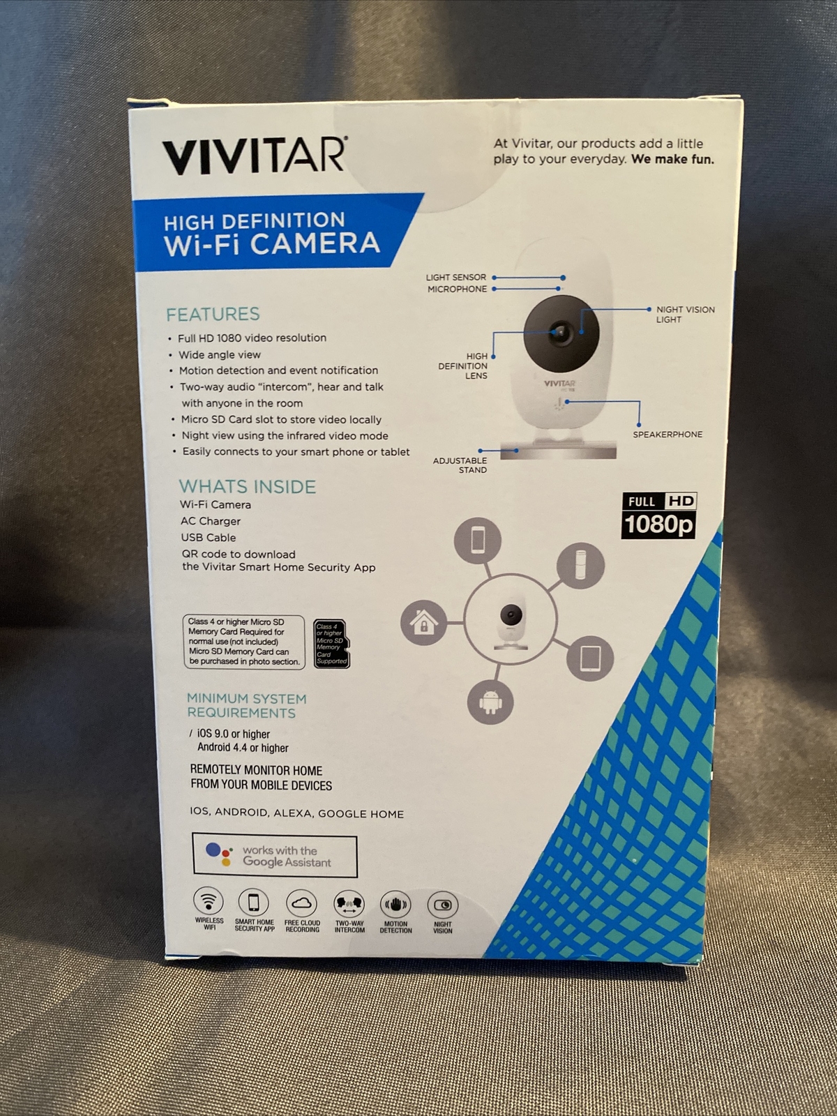 Vivitar Home Security Wi-Fi Camera – White Color – Full HD 1080p IPC113-WHT