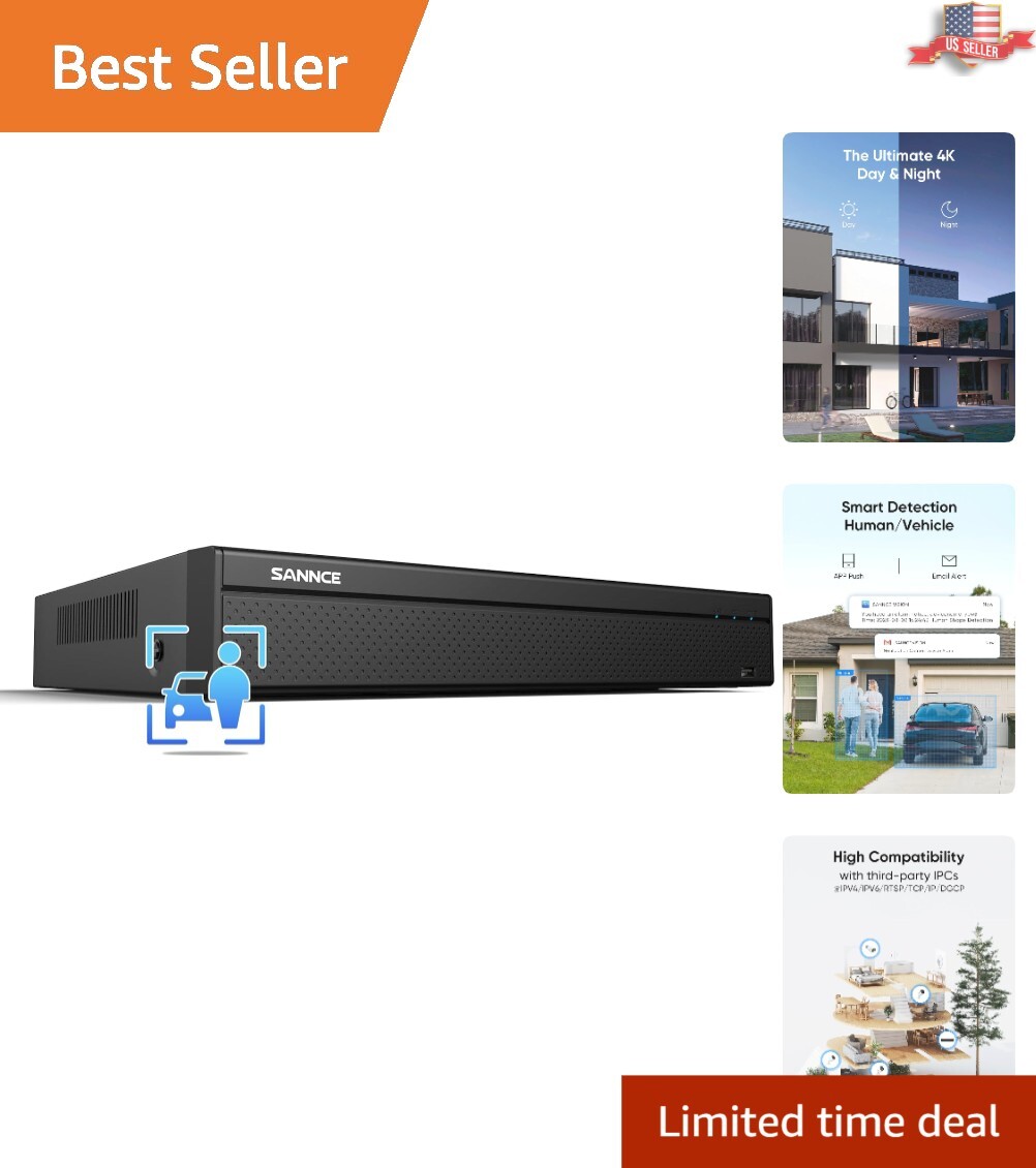 4K 16 Channel Security Network Video Recorder – Effortless Setup & Expandability