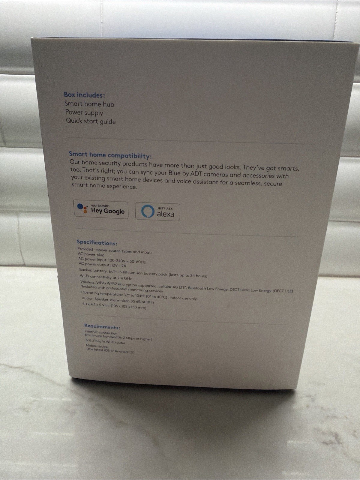 blue by ADT Smart Home Hub Master Base Unit (white – Tested Working