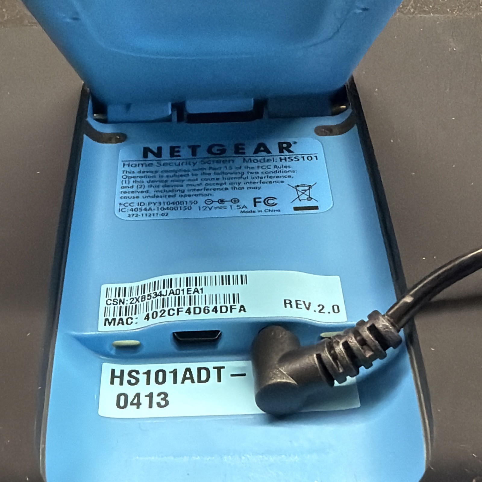 Netgear HSS101 ADT Pulse Home Security Screen