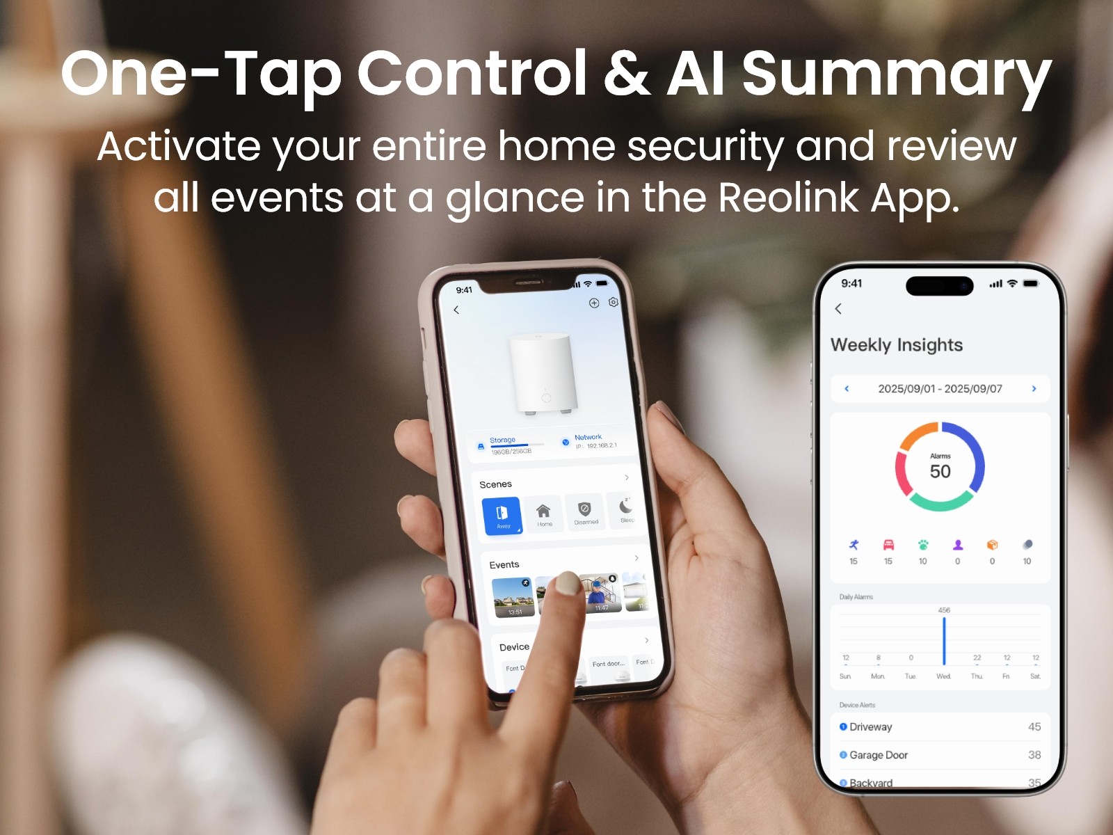 Reolink E1 4MP 360° Coverage PT WiFi Indoor Security Camera with Home Hub Mini
