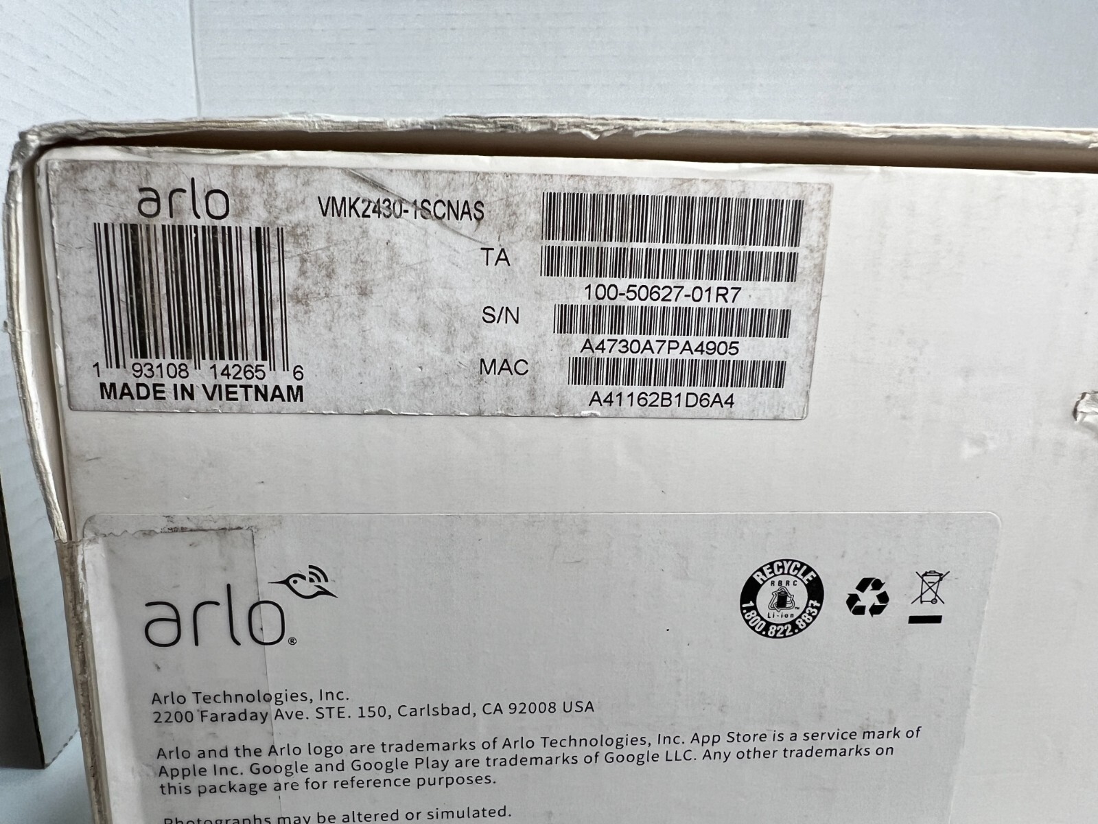 Arlo VMK2430-1SCNAS Wireless Security Camera