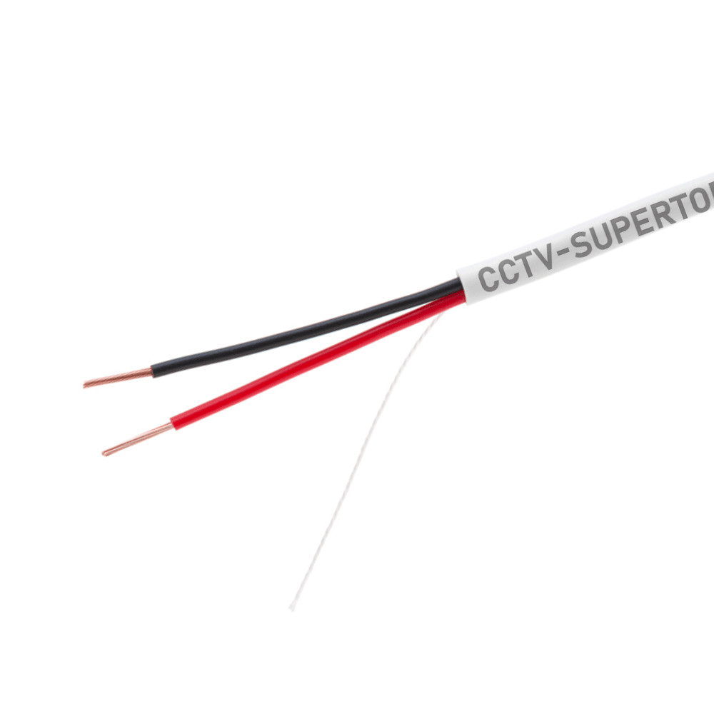 500FT 18/2 AWG Solid Alarm Wire Cable CCA Unshielded White for Security System