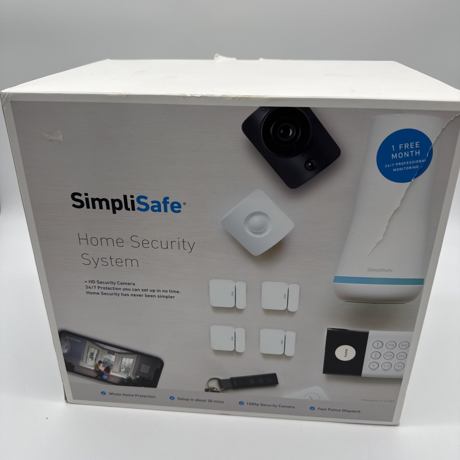 SimpliSafe 10-Piece DIY Home Security Kit with 1080p HD Security Camera HSK 101