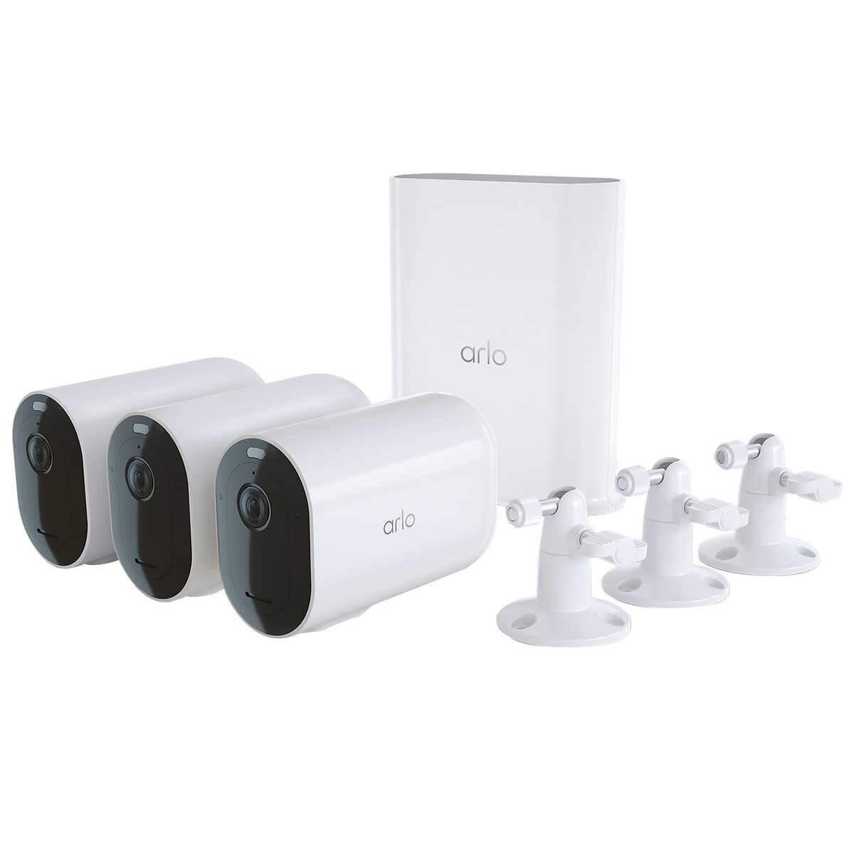 Arlo Pro 4 XL Spotlight Wireless 3 Camera Bundle – Factory Sealed (RFRBSHD)