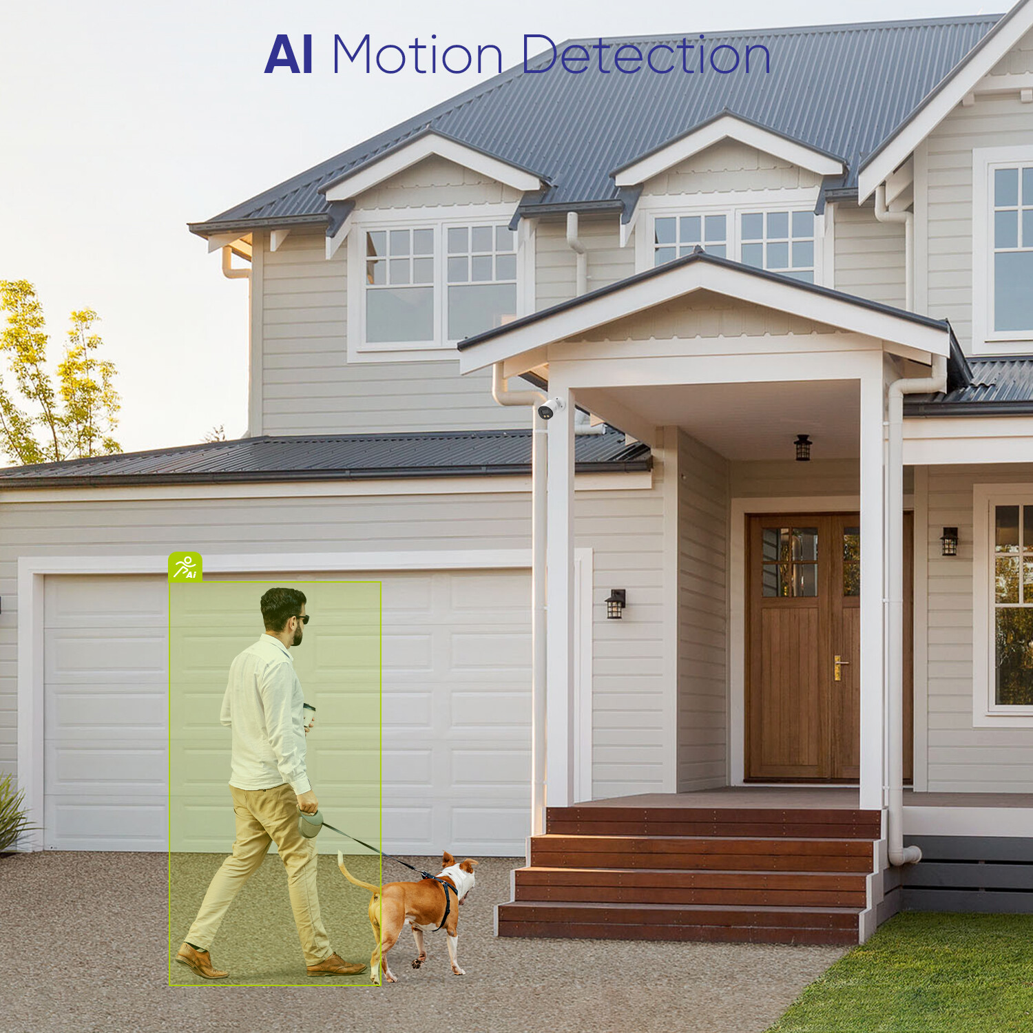 SANNCE 8CH 5in1 DVR 1080P Full Color Night Vision CCTV System Security Camera AI
